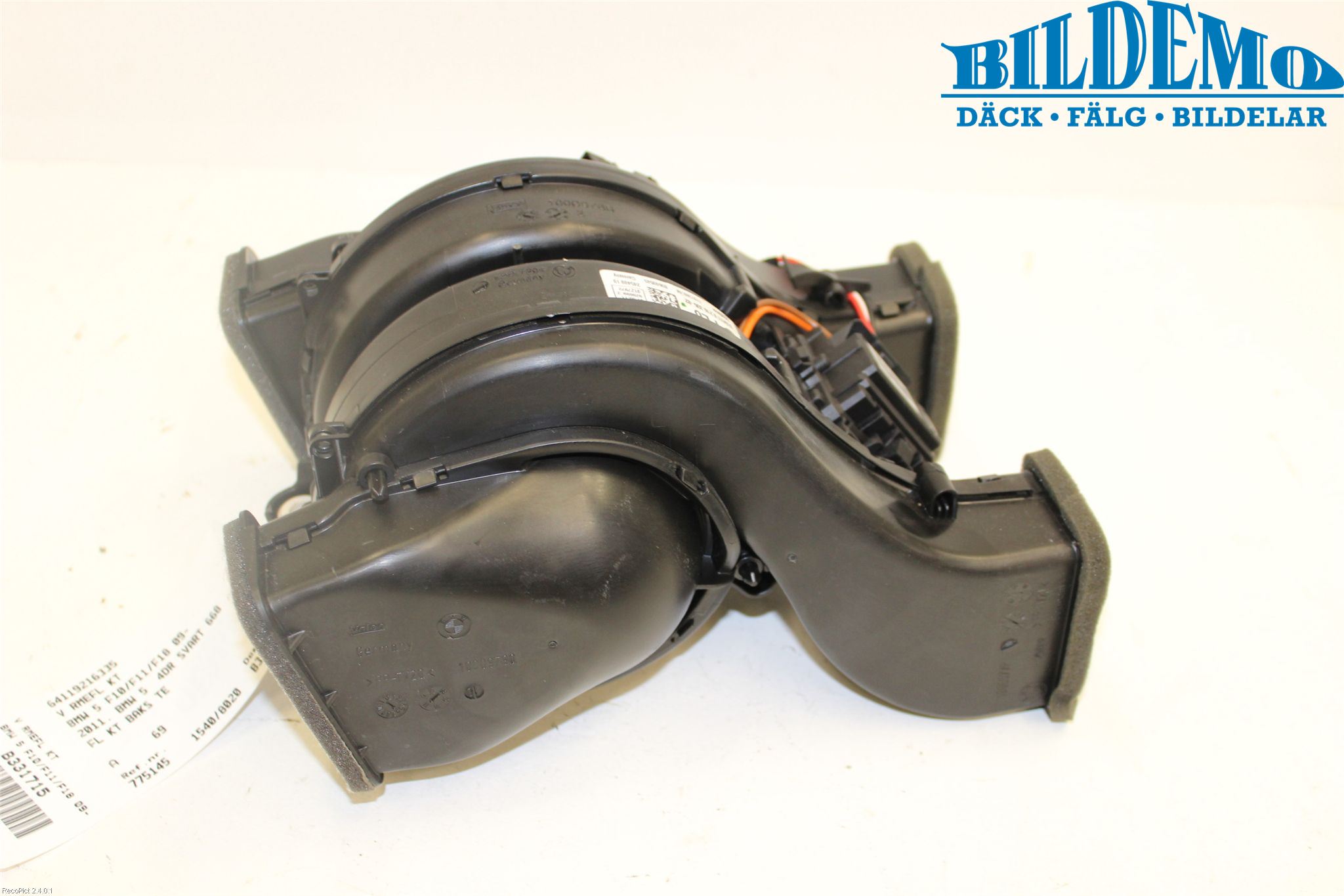 BMW 5 F10/F11/F18 09-17 Värmefläkt