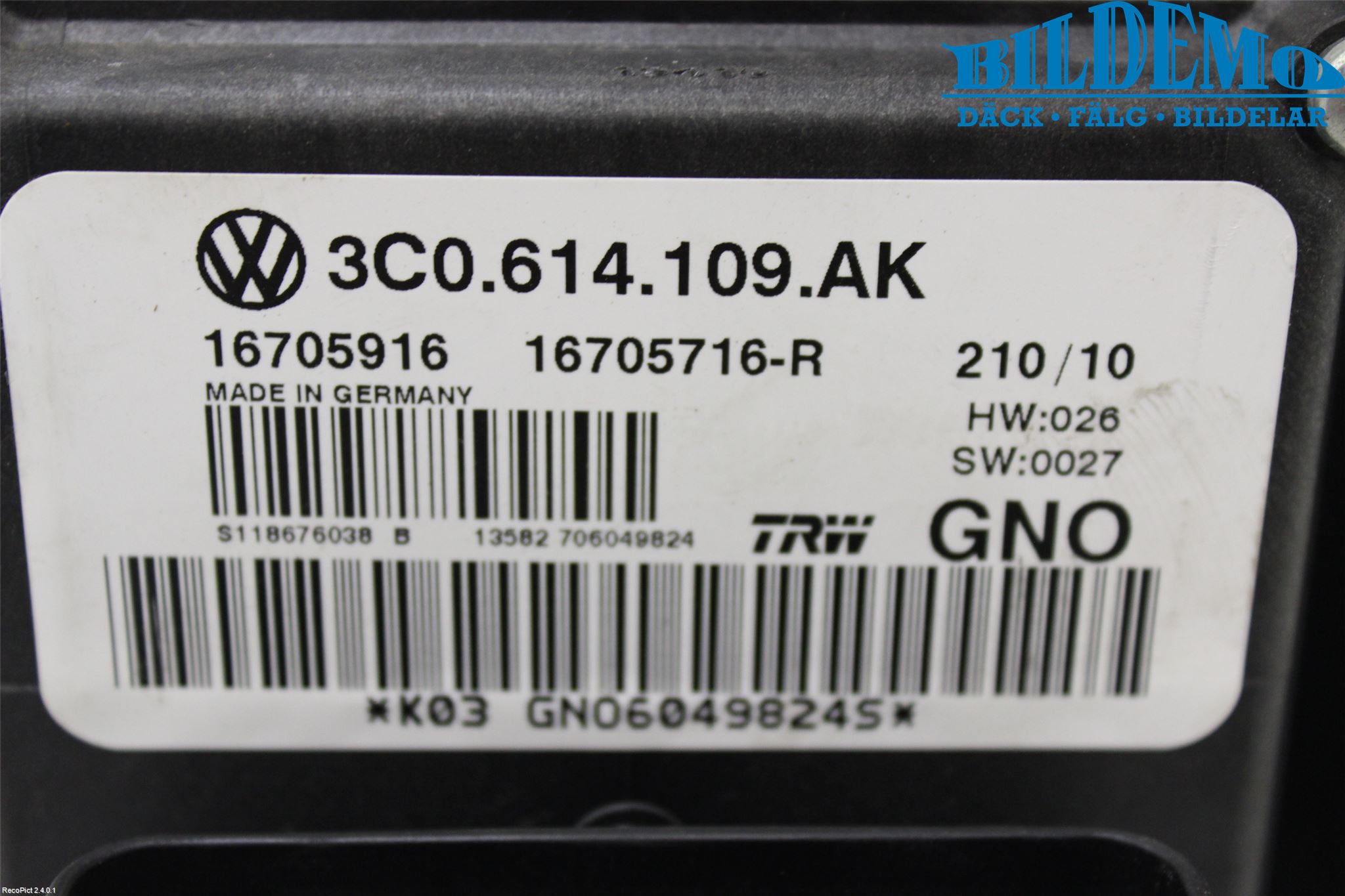 Volkswagen VW PASSAT 05-11 Abs Hydraulaggregat