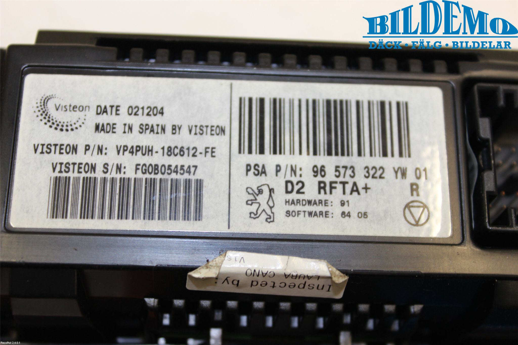 Peugeot 407 Ac Styrenhet Ac Manöveren