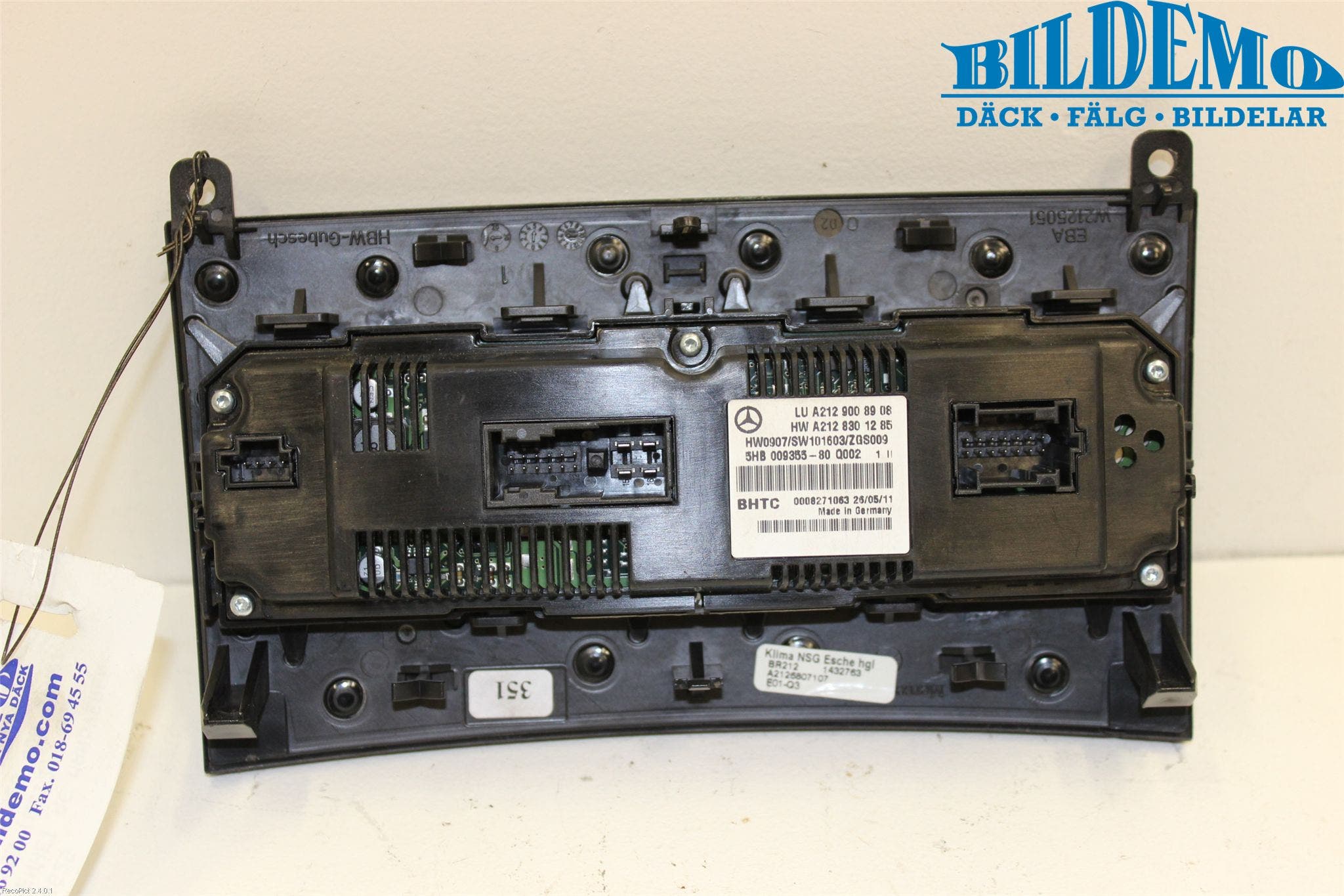 Mercedes-Benz MB E-KLASS (W212) 09-16 Ac Styrenhet Ac Manöveren