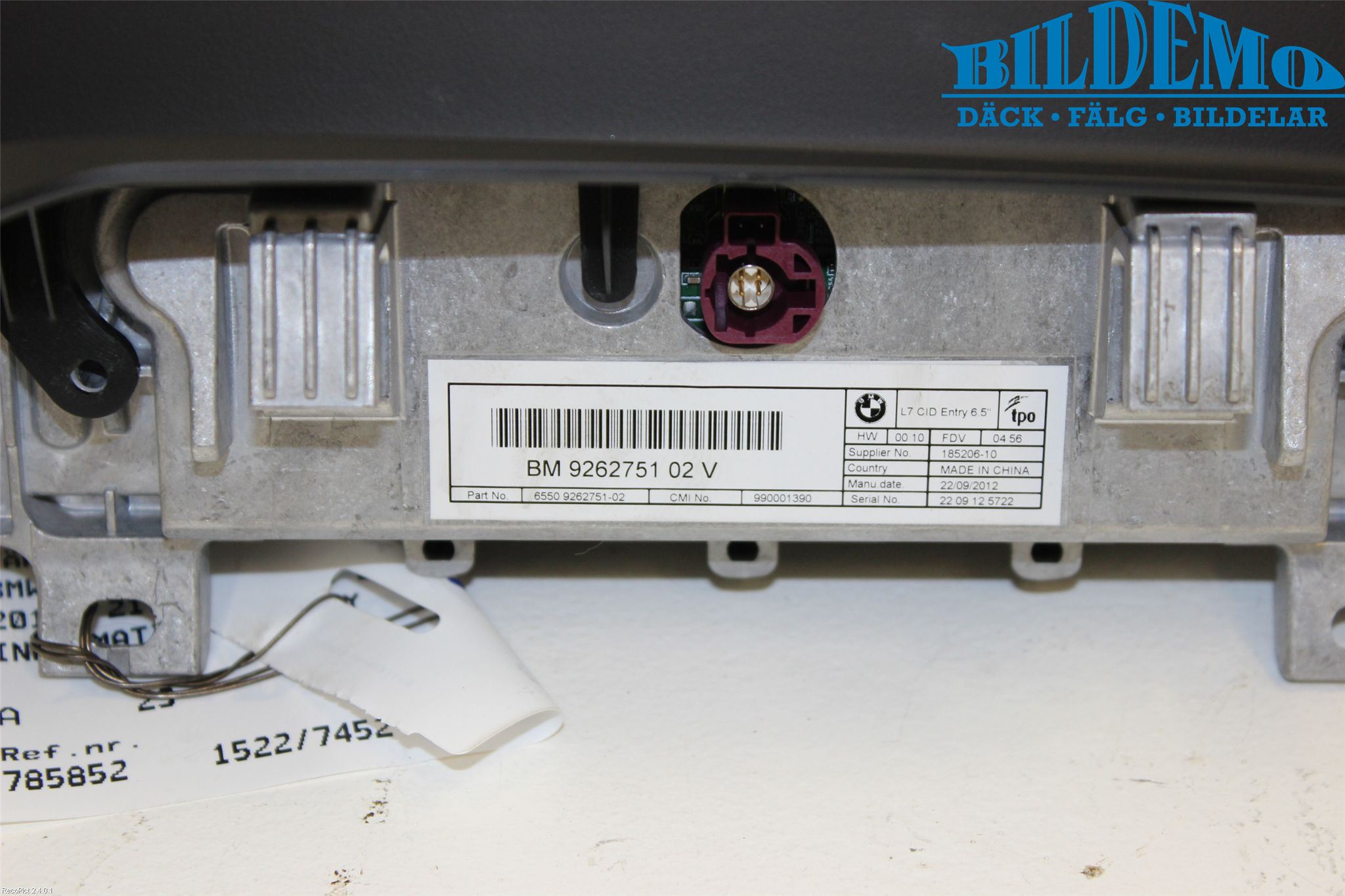 BMW 1 F20/F21 11-19 Färddator