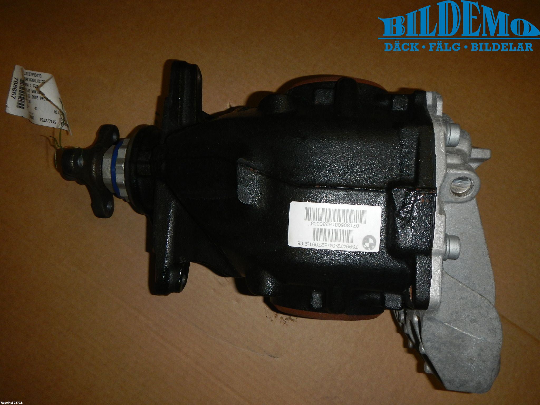 BMW 1 F20/F21 11-19 Bakväxel-Diff