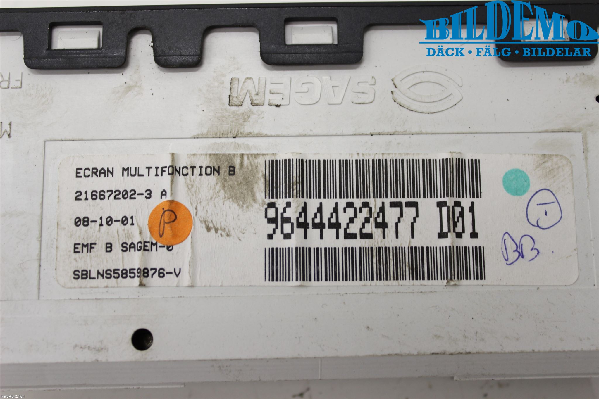 Citroen C5 -04 Instrument Klocka