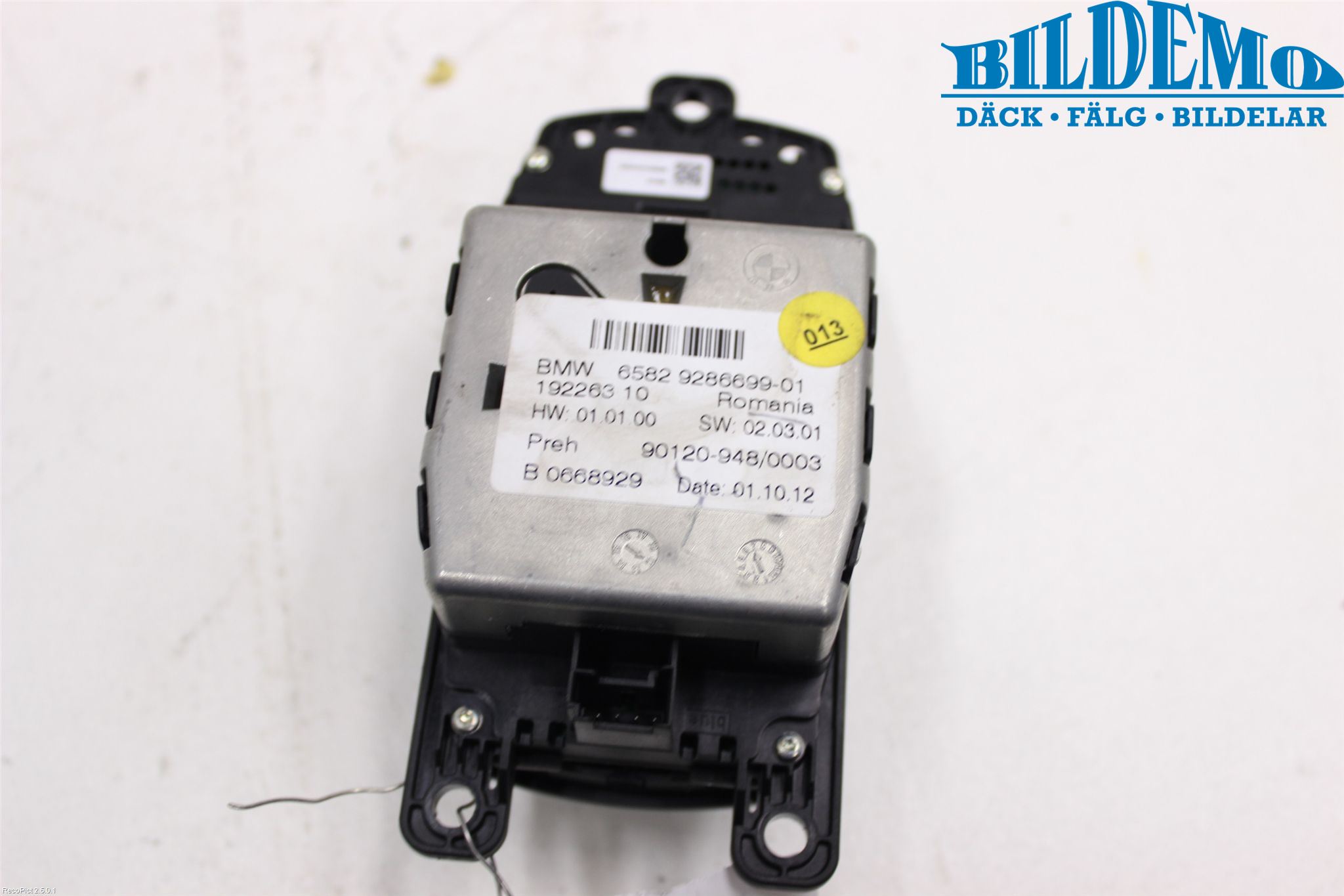 BMW 5 F10/F11/F18 09-17 Strömställare Färddator