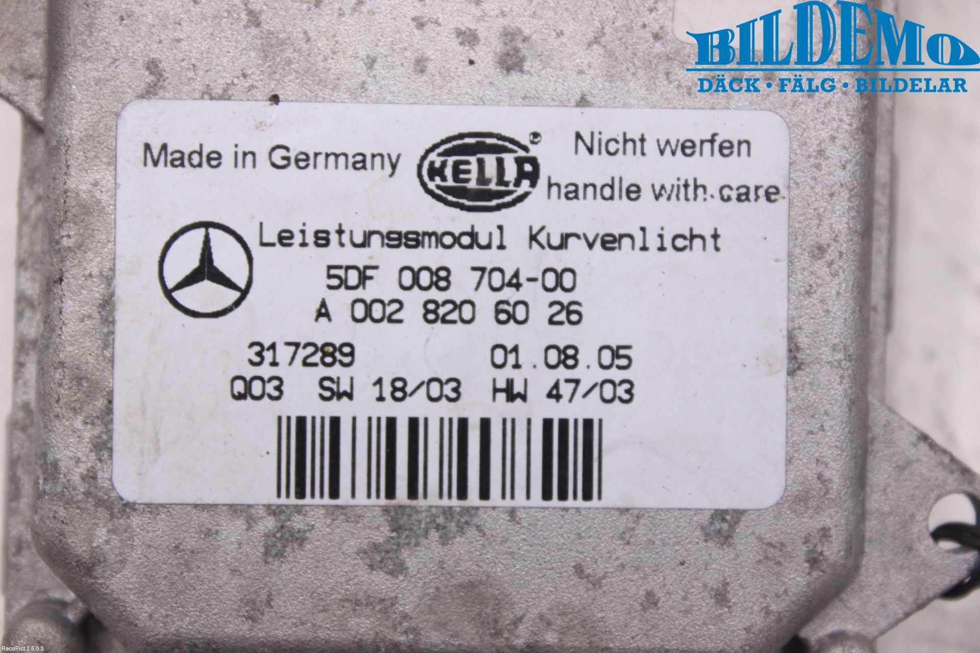 Mercedes-Benz MB ML (W164) 05-11 Styrenhet Strålkastare