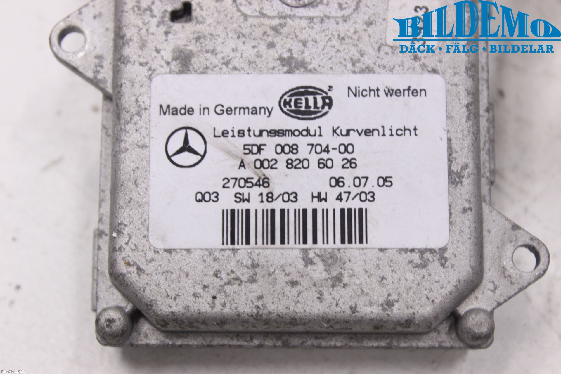 Mercedes-Benz MB ML (W164) 05-11 Styrenhet Strålkastare