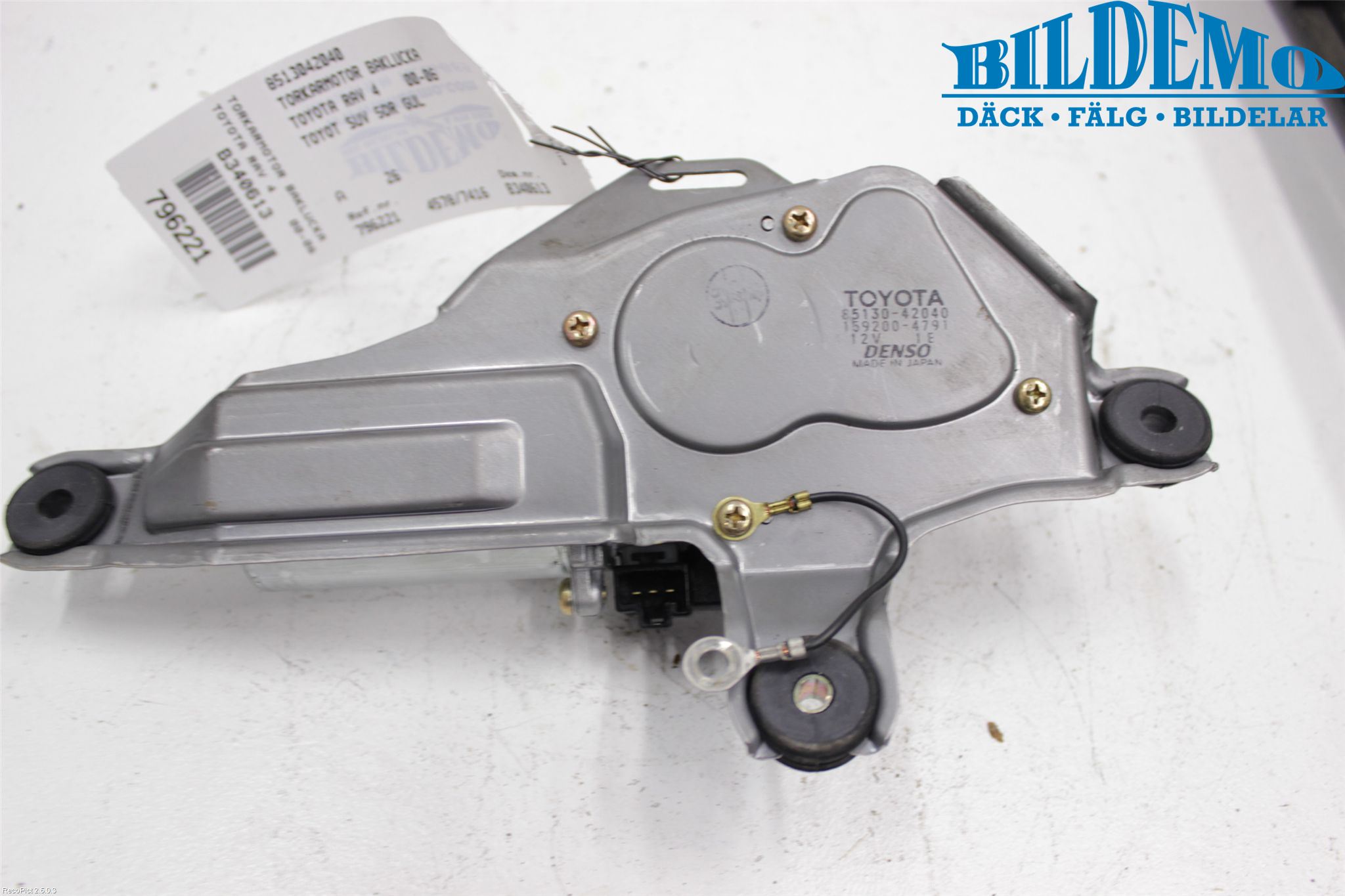 Toyota RAV 4 00-06 Torkarmotor Baklucka