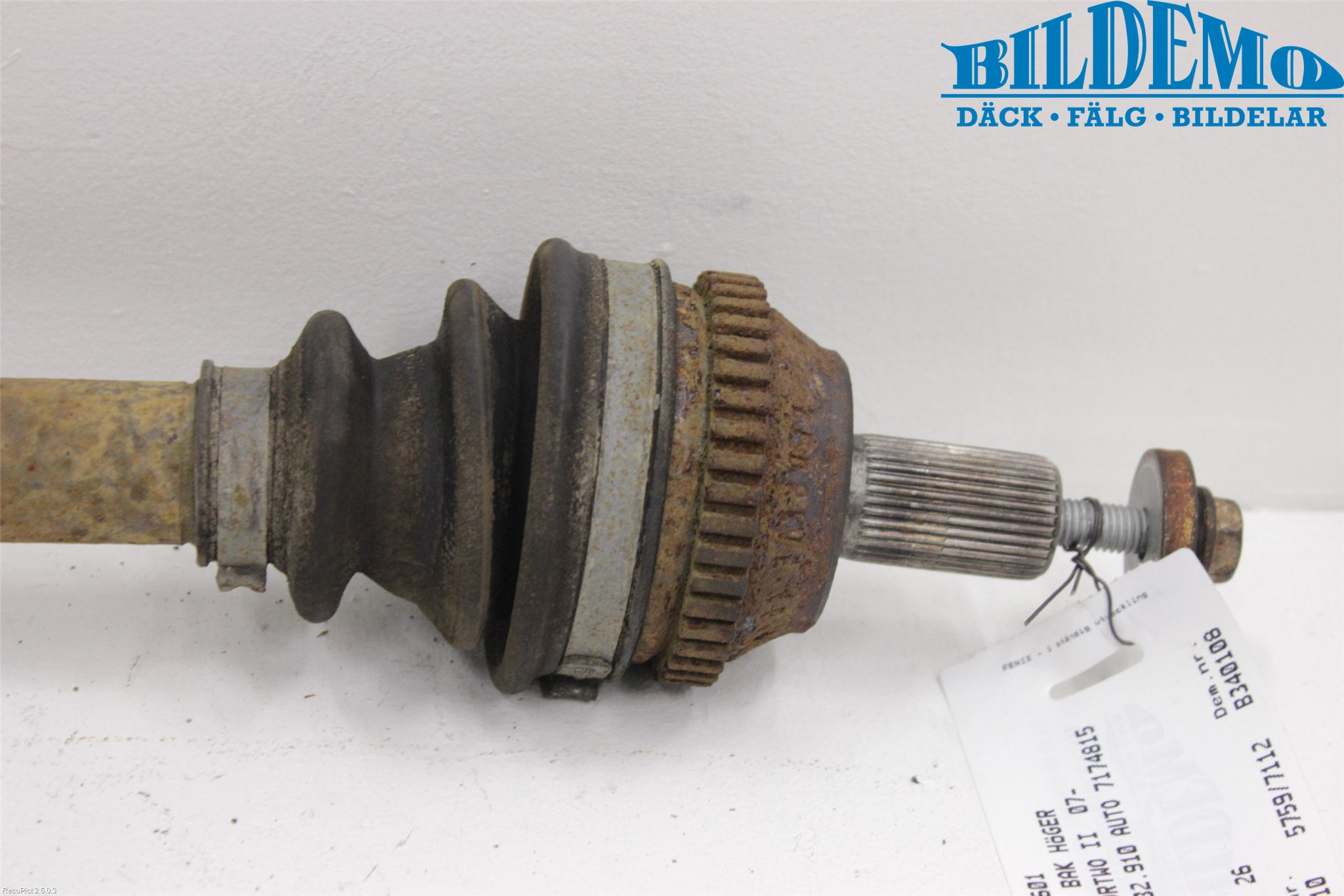 Smart FORTWO II 07-14 Drivaxel Bak Höger