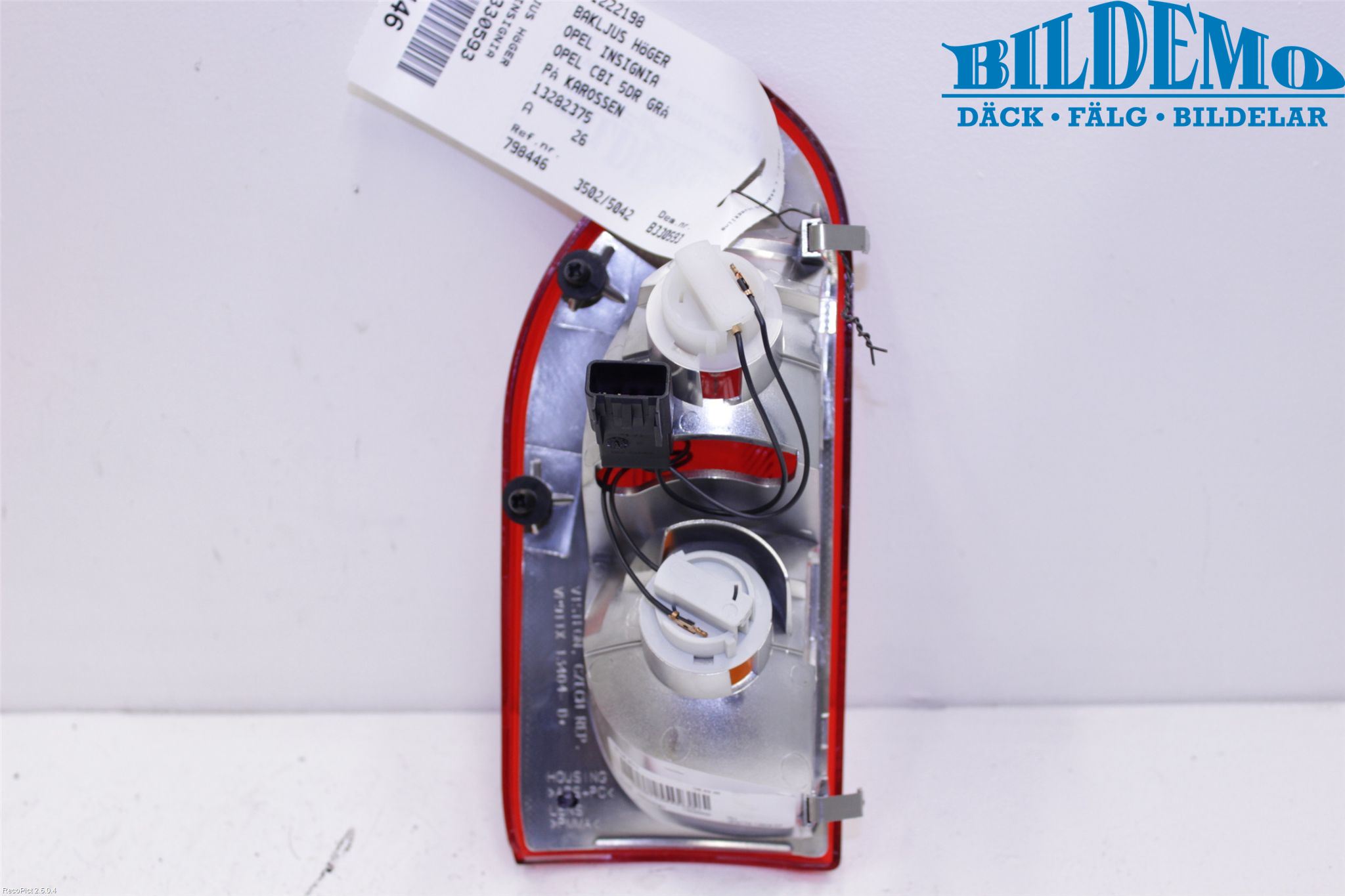 Opel INSIGNIA 09-16 Bakljus Höger