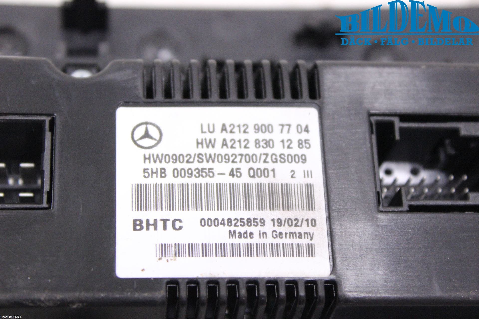 Mercedes-Benz MB E-KLASS (W212) 09-16 Ac Styrenhet Ac Manöveren