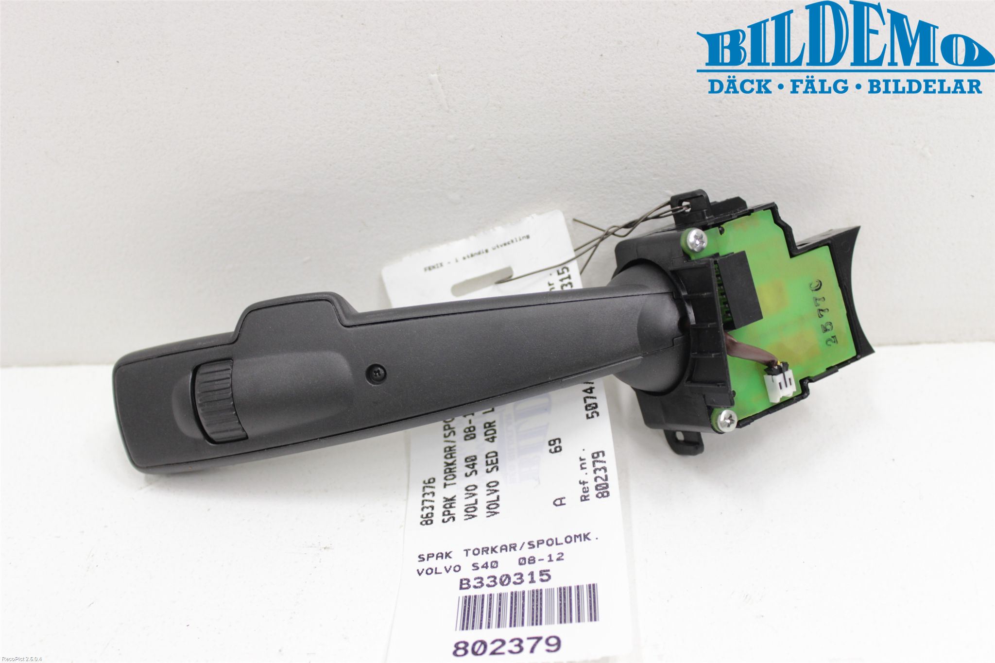 Volvo S40 08-12 Spak Torkar-Spolomk