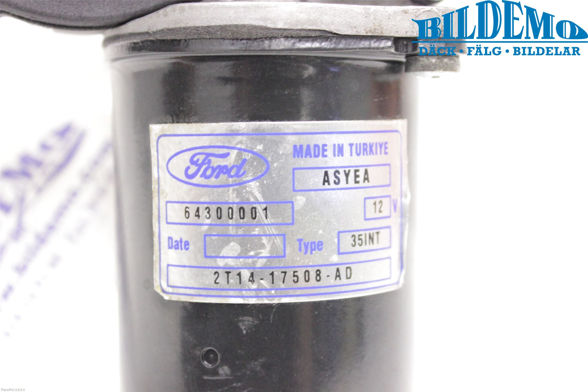 Ford TRANSIT CONNECT 03-08 Torkarmotor Vindruta