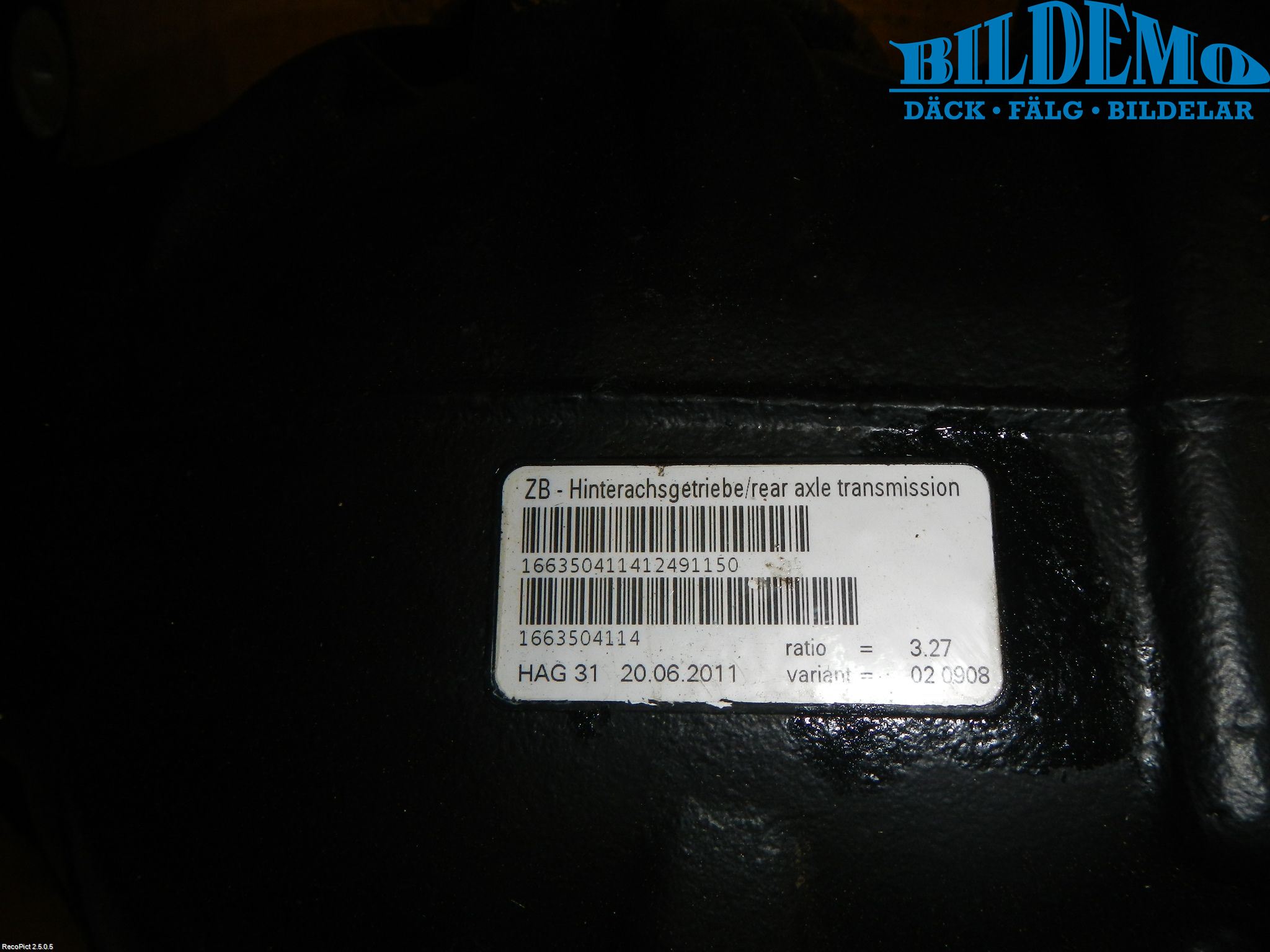 Mercedes-Benz MB ML/GLE-KLASS (W166) 12-18 Bakväxel-Diff