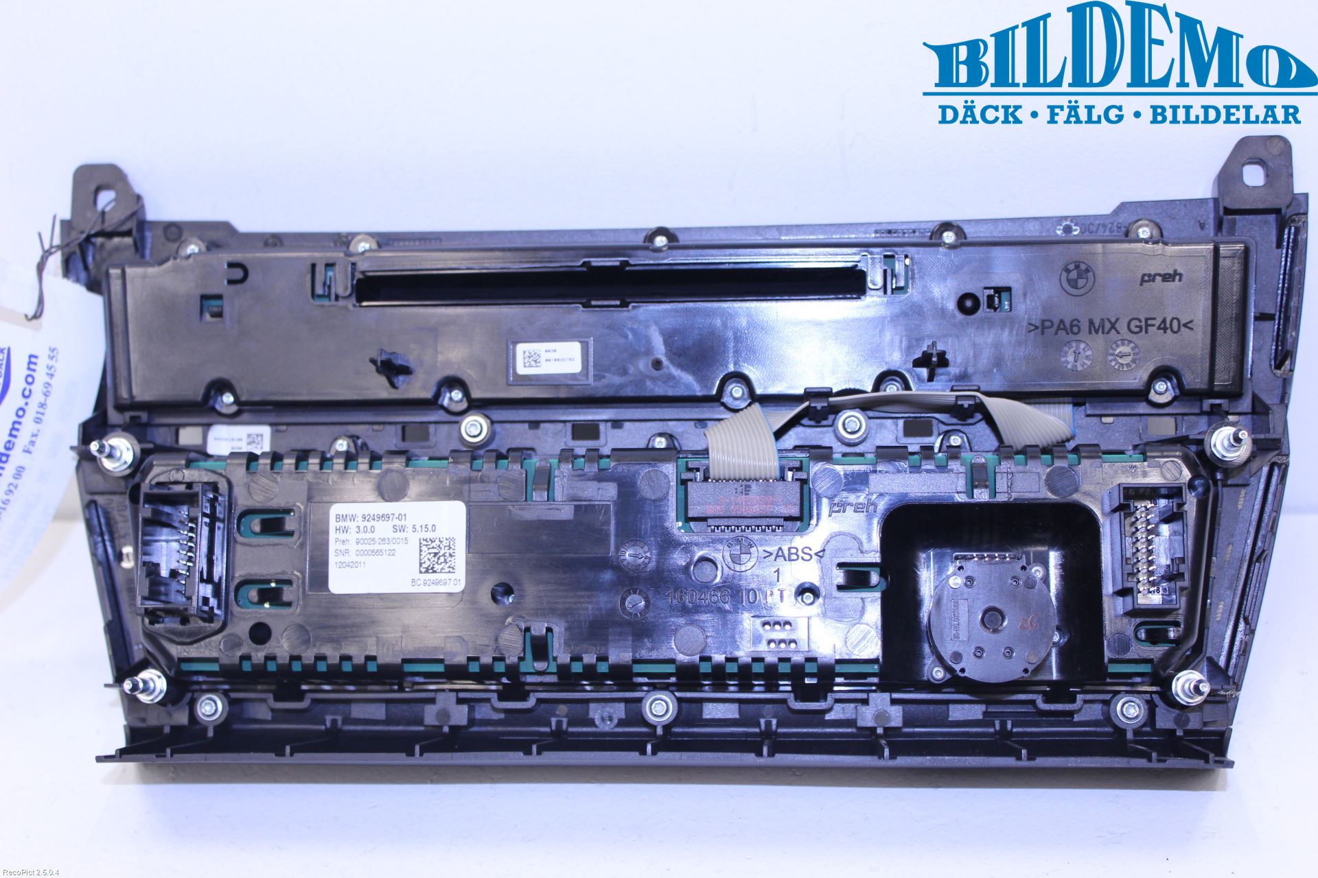 BMW 5 F10/F11/F18 09-17 Ac Styrenhet Ac Manöveren
