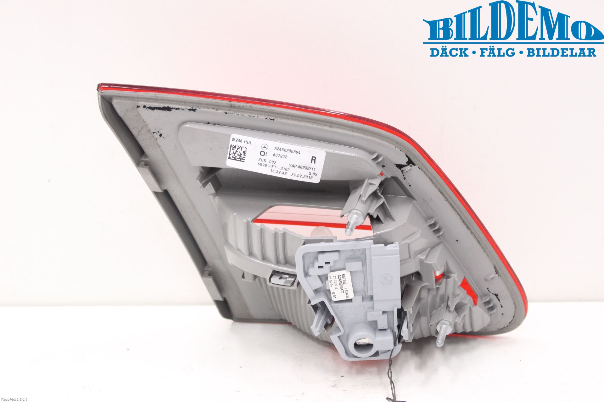Mercedes-Benz MB B-KLASS (W246/W242) 12-19 Bakljus Lucka Hö