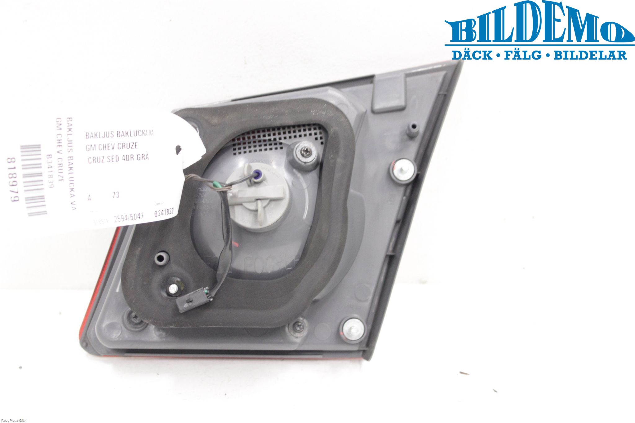 GM CHEVROLET CRUZE Bakljus Lucka Vä