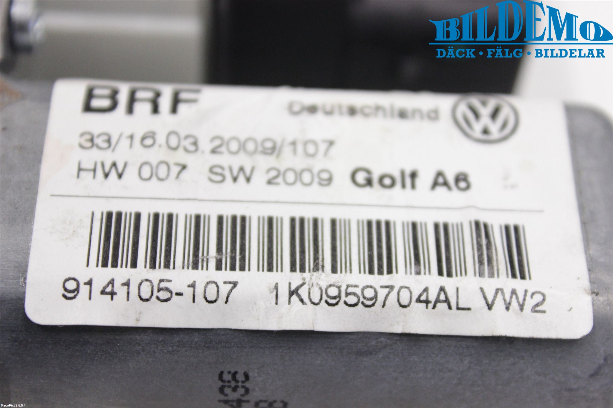 Volkswagen VW GOLF VI 09-13 Fönsterhissmotor