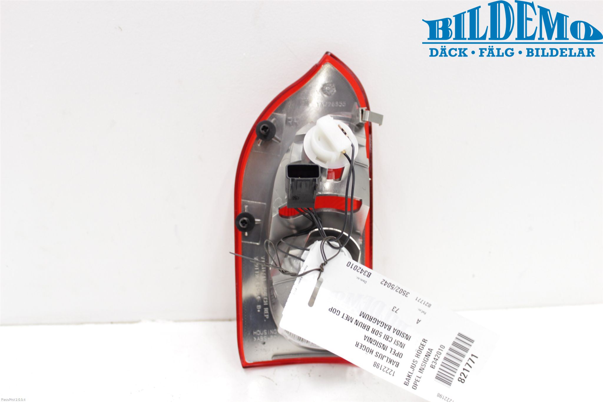 Opel INSIGNIA 09-16 Bakljus Höger