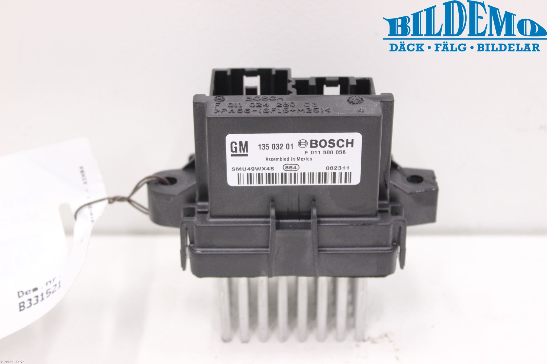 Opel INSIGNIA 09-16 Värmefläktsmotstånd