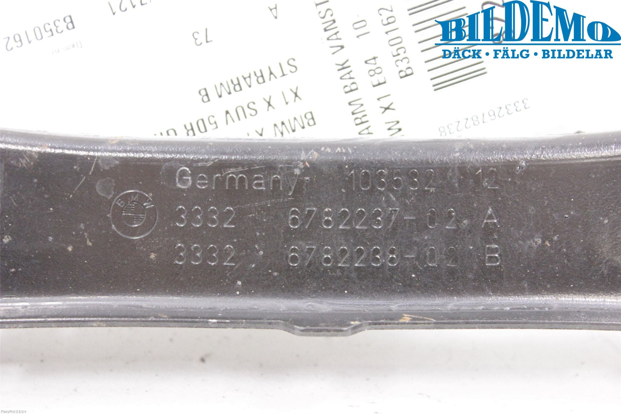 BMW X1 E84 10-15 Bärarm Bak Vänster