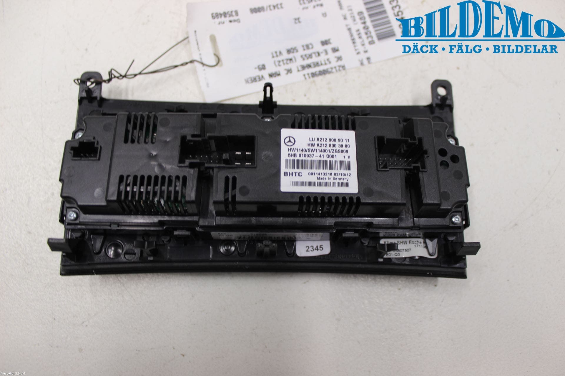 Mercedes-Benz MB E-KLASS (W212) 09-16 Ac Styrenhet Ac Manöveren