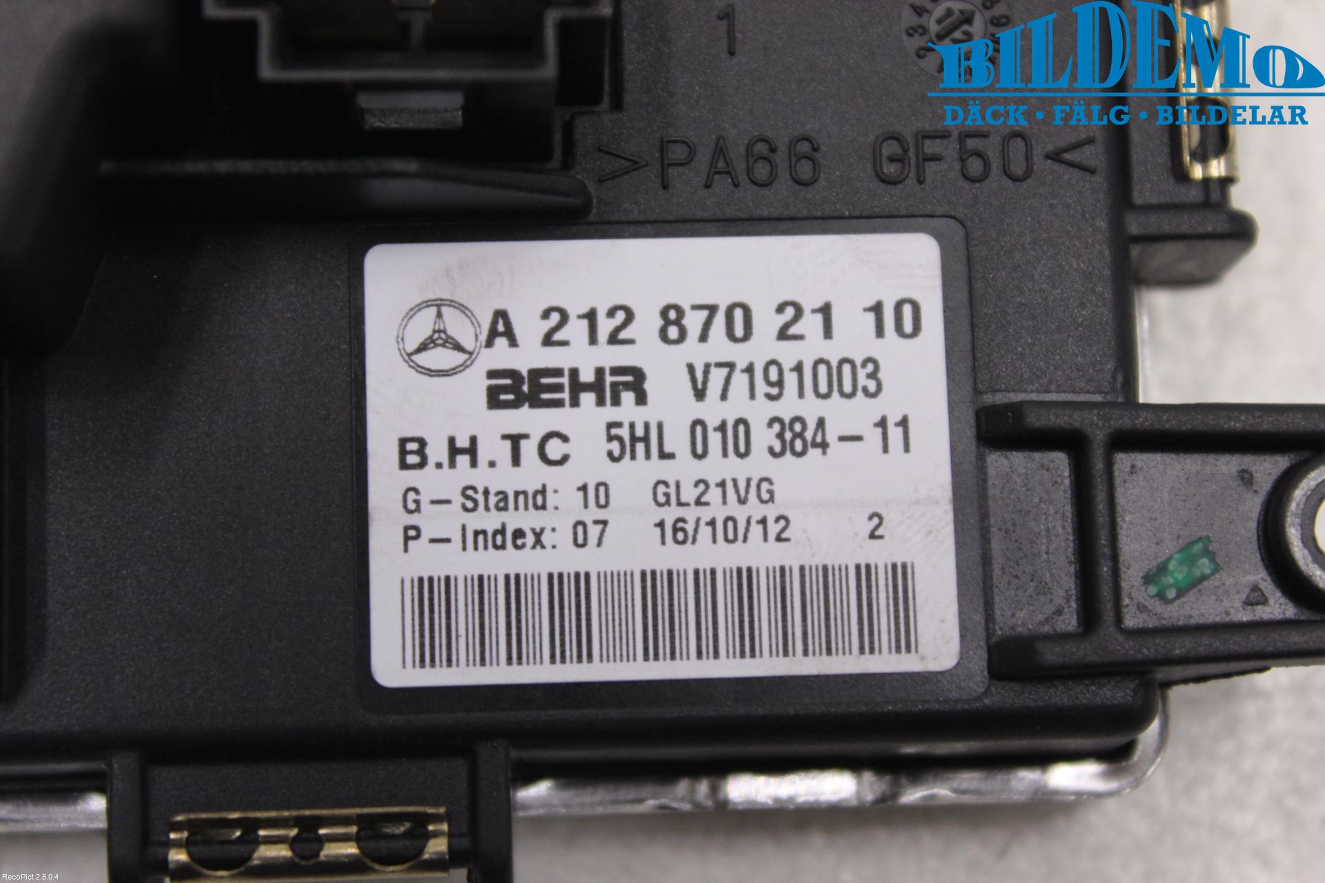 Mercedes-Benz MB E-KLASS (W212) 09-16 Värmefläktsmotstånd