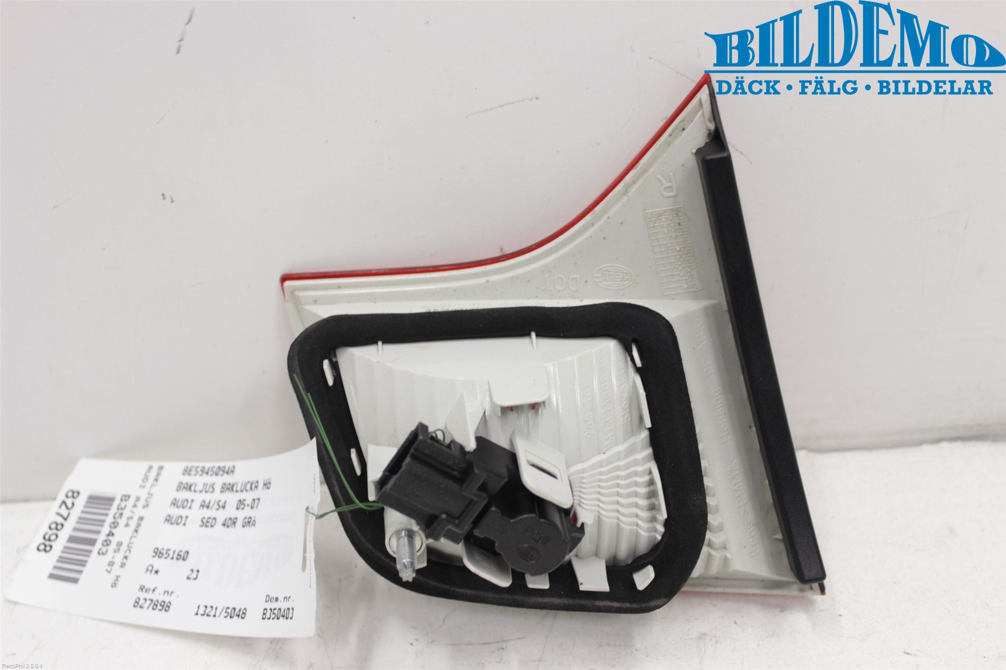 Audi A4/S4 05-07 Bakljus Lucka Hö