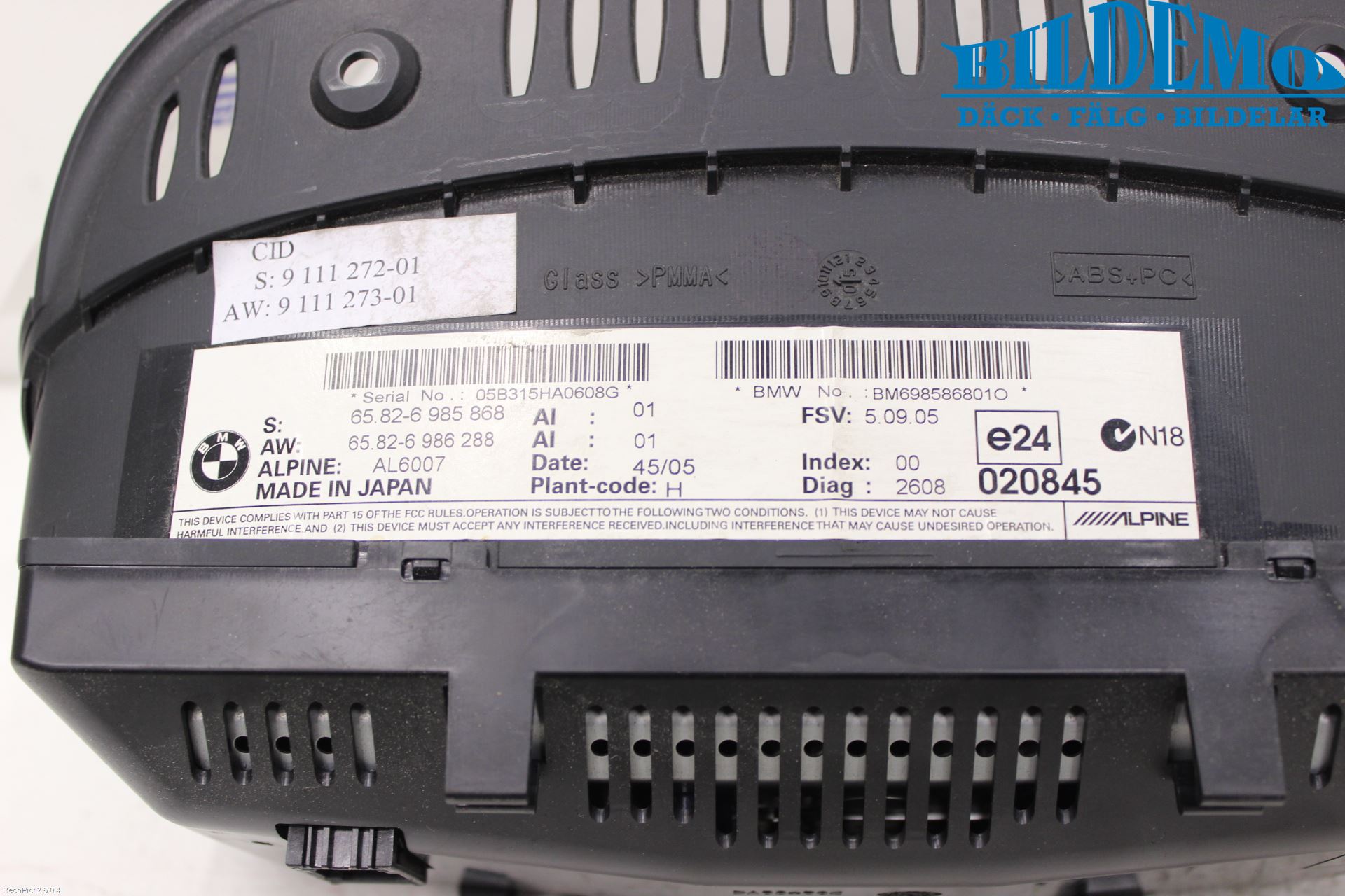 BMW 5 E60/61 Sed/Tou 02-10 Färddator