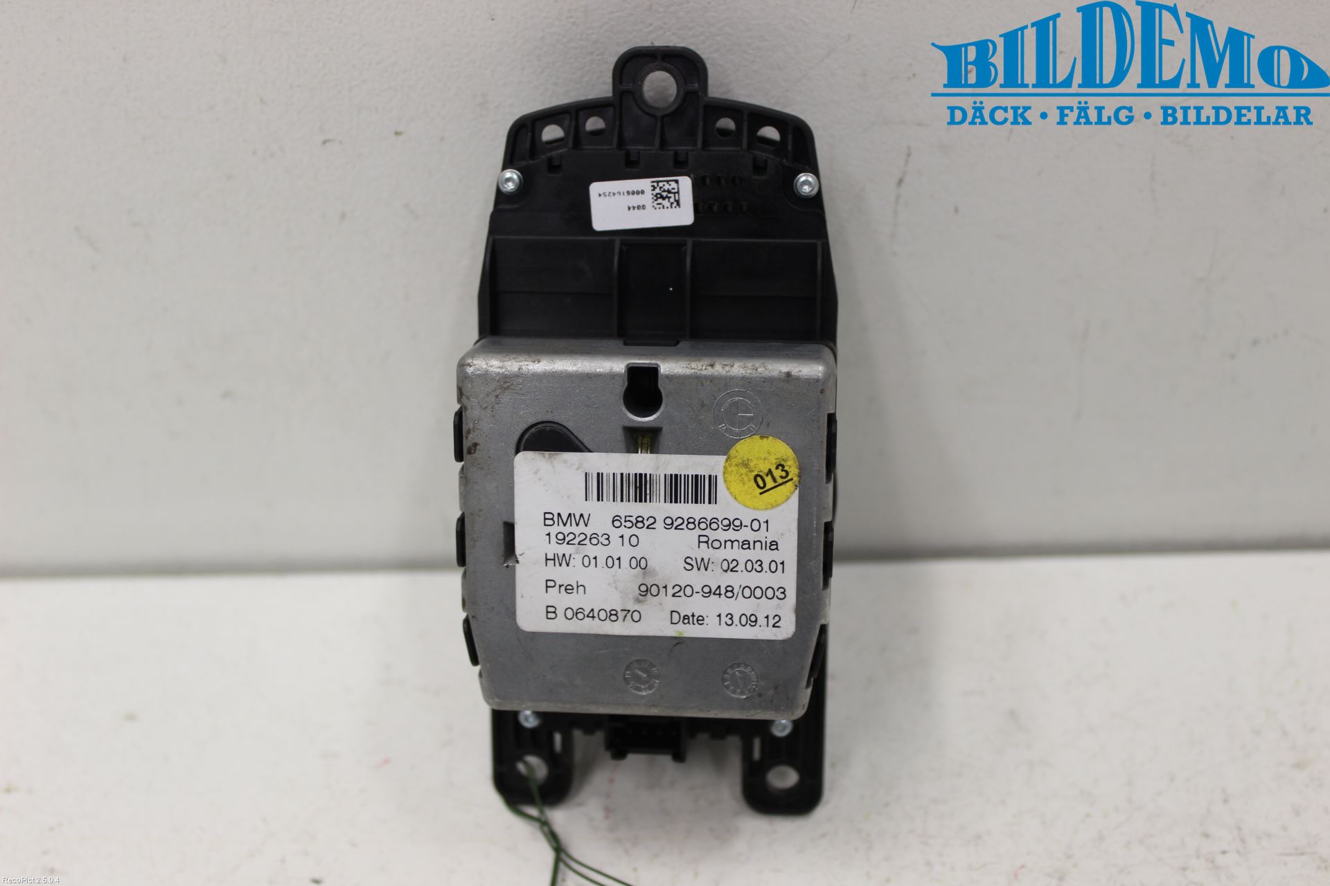 BMW 5 F10/F11/F18 09-17 Strömställare Färddator