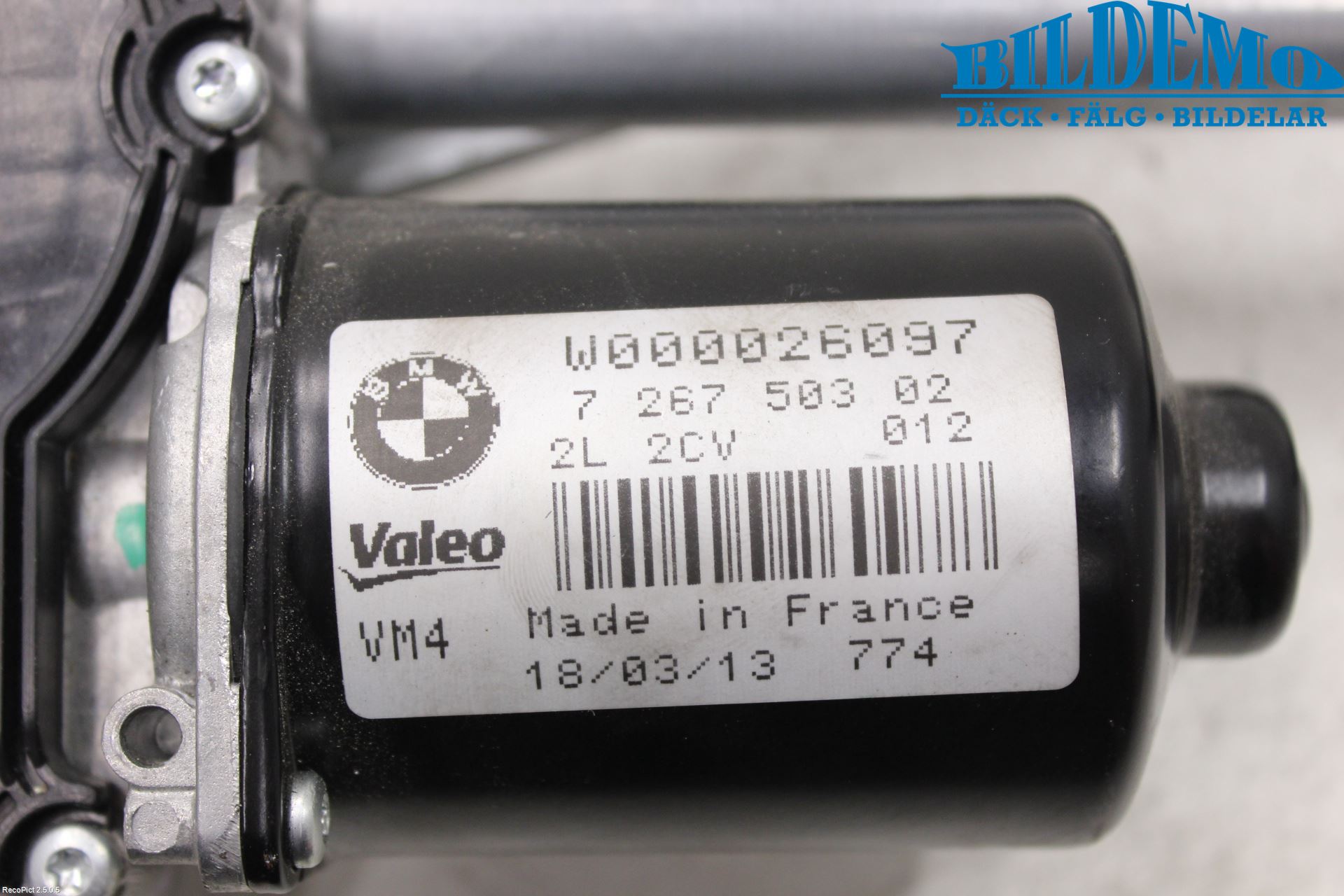 BMW 1 F20/F21 11-19 Torkarmotor Vindruta
