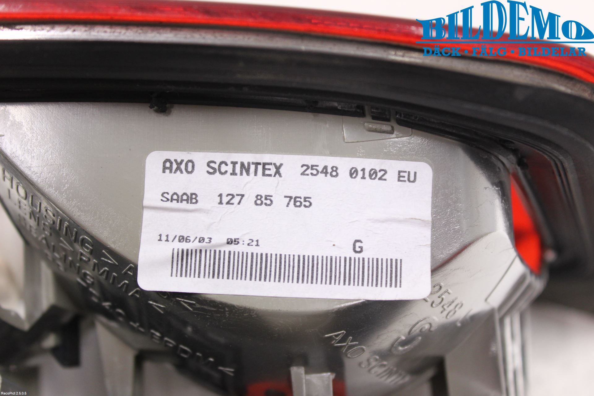 Saab 9-3 VER 2 Bakljus Lucka Vä