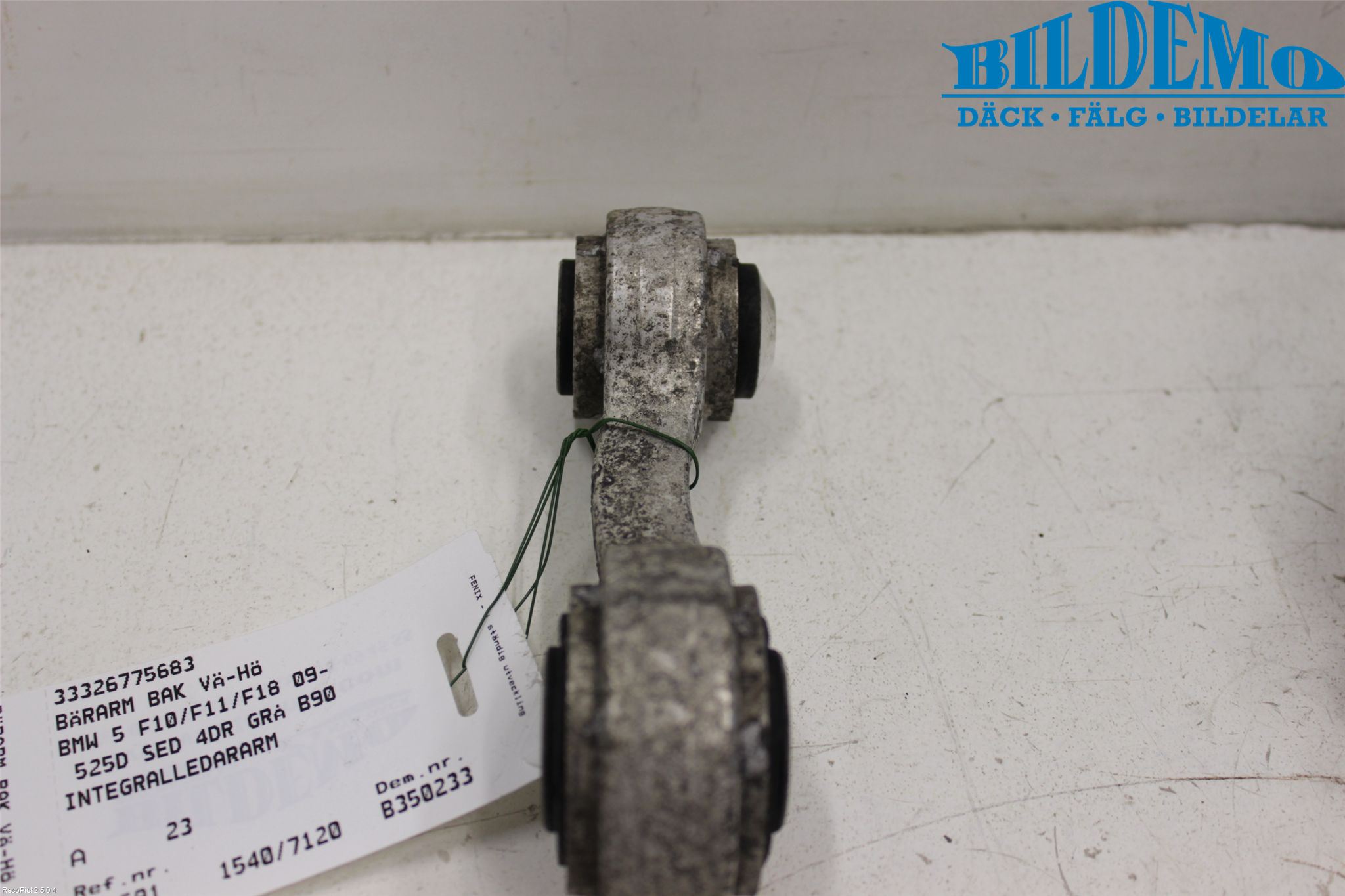 BMW 5 F10/F11/F18 09-17 Bärarm Bak Vä-Hö