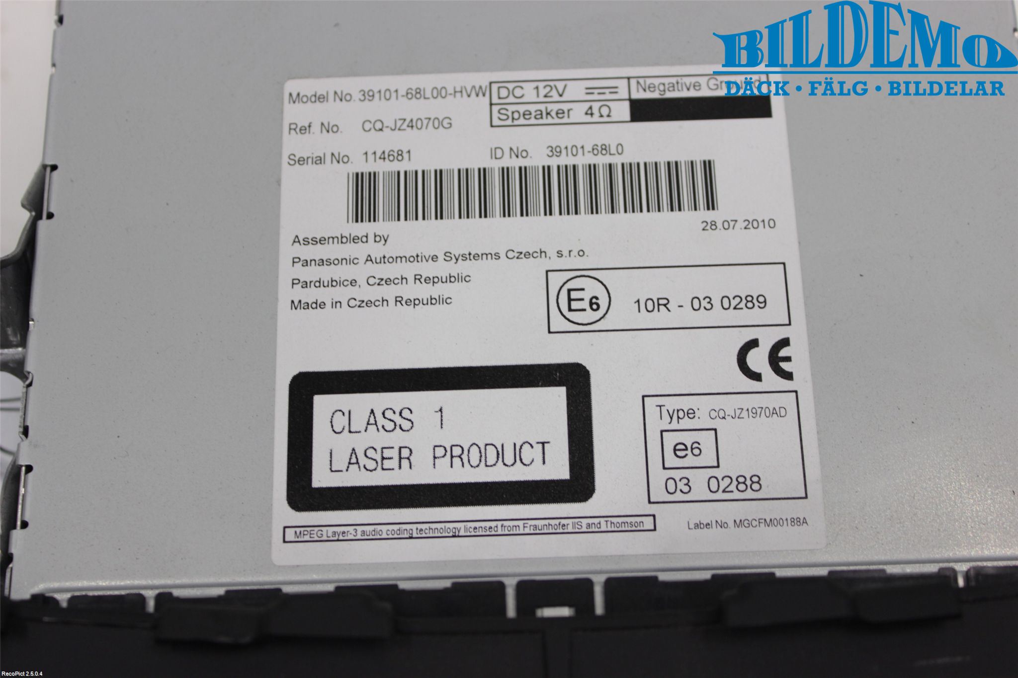 Suzuki SWIFT 11-16 Cd Radio - Multimediapanel