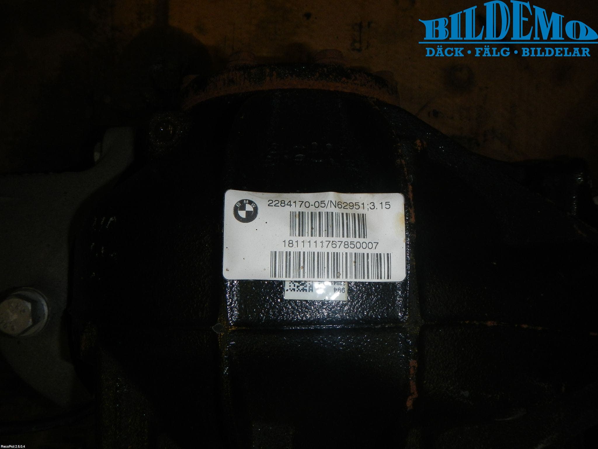 BMW 5 F10/F11/F18 09-17 Bakväxel-Diff