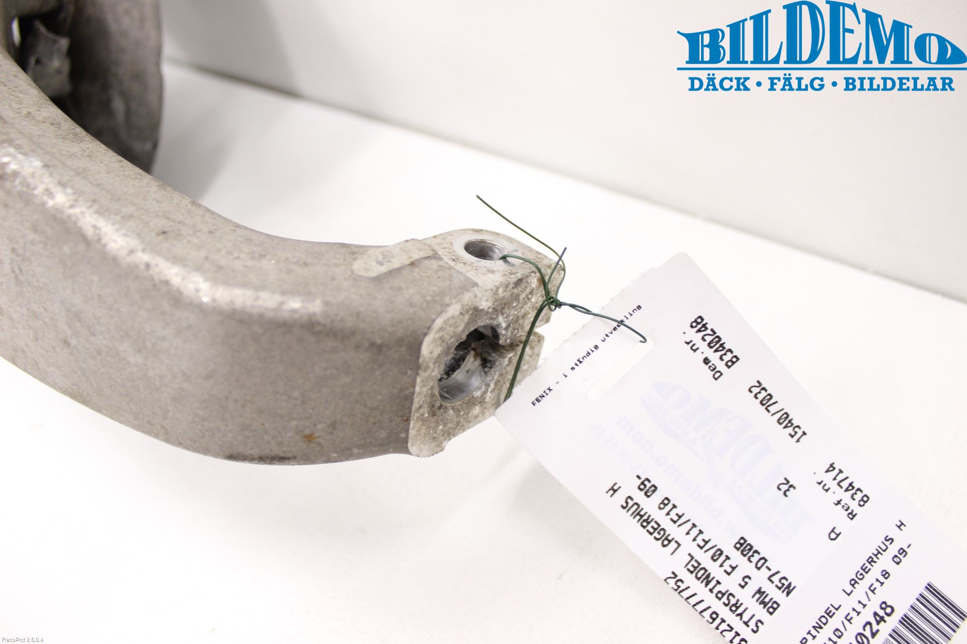 BMW 5 F10/F11/F18 09-17 Styrspindel Lagerhus Hö
