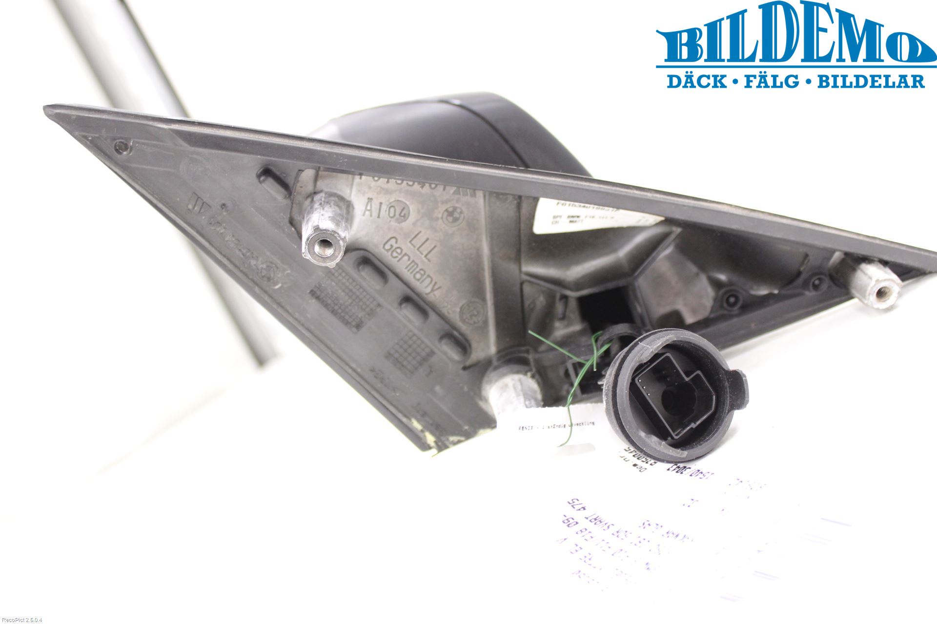 BMW 5 F10/F11/F18 09-17 Spegel Yttre El Vä