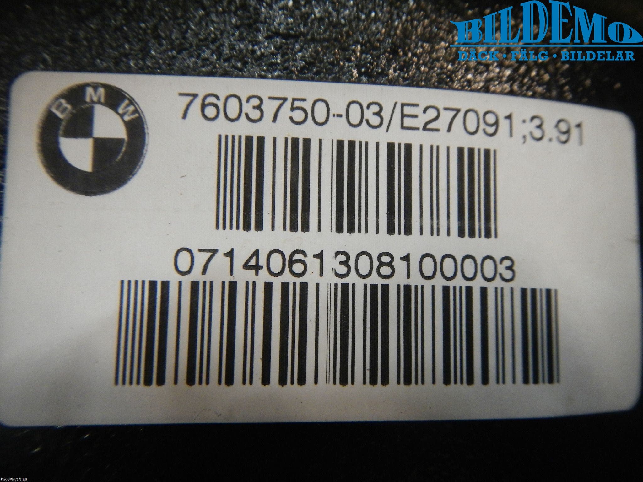 BMW 1 F20/F21 11-19 Bakväxel-Diff