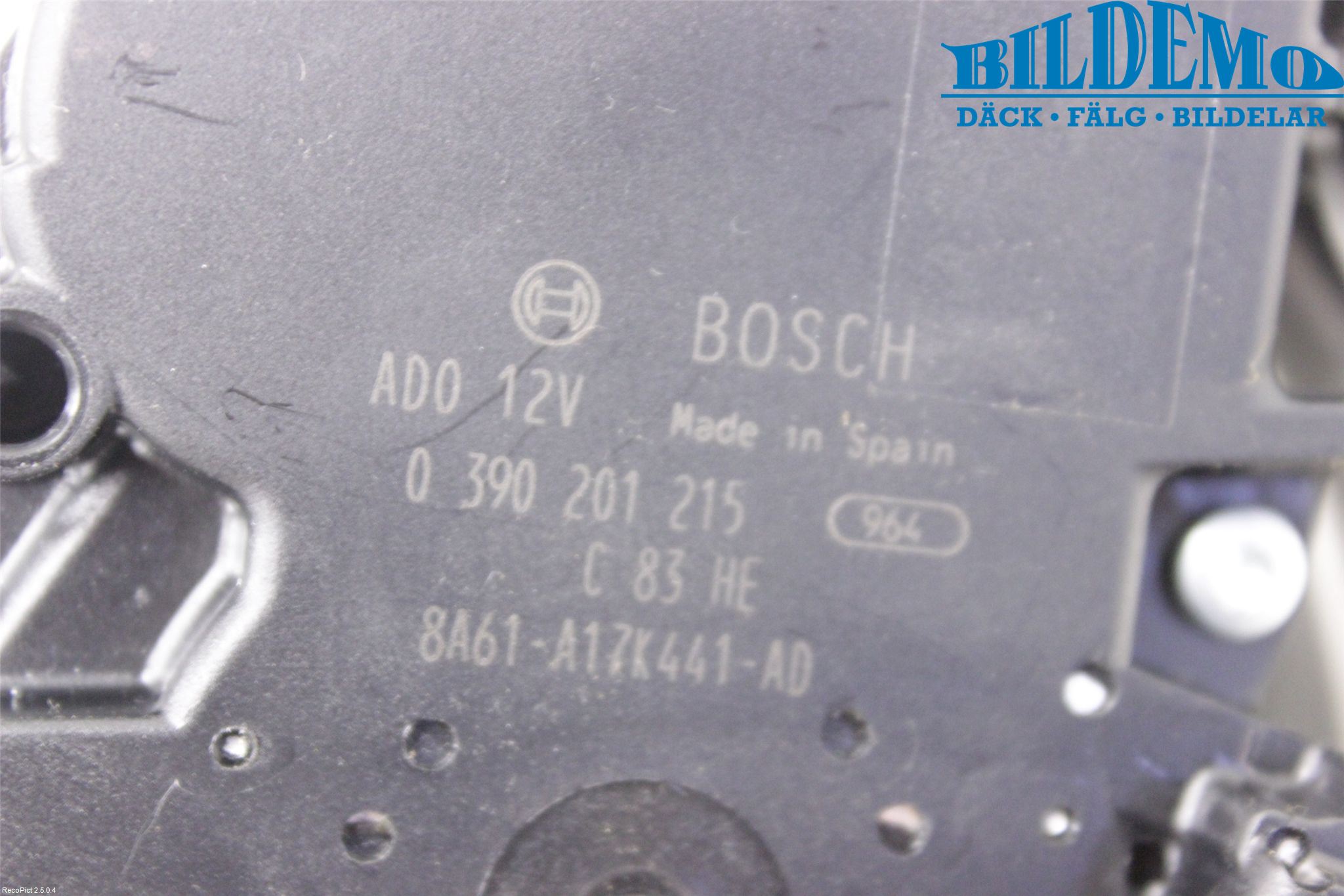 Ford FIESTA 09-12 Torkarmotor Baklucka