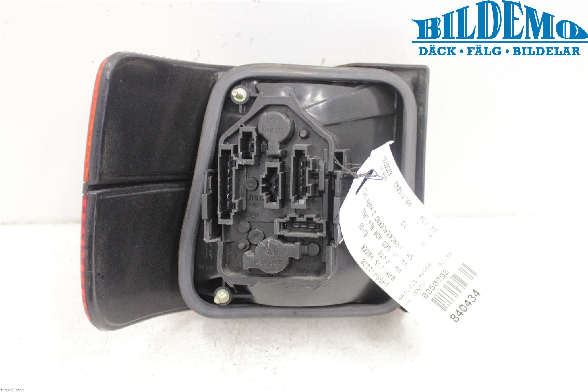 Volkswagen VW VENTO 92-98 Bakljus Höger