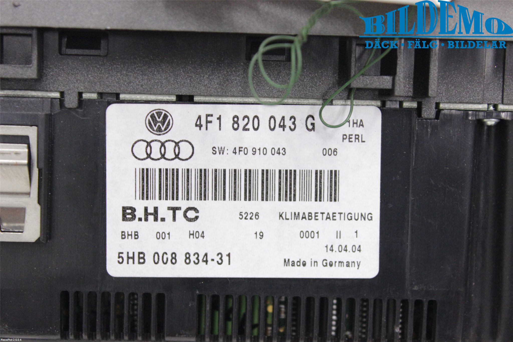 Audi A6/S6     05-11 Ac Styrenhet Ac Manöveren