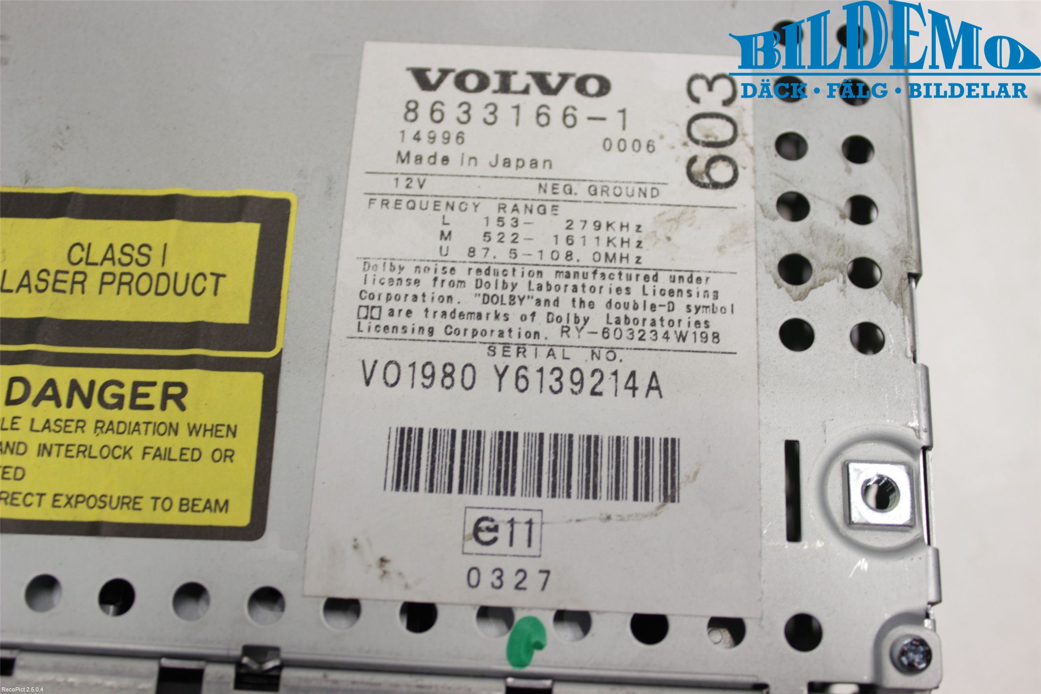 Volvo V70 00-04 Cd Radio - Multimediapanel