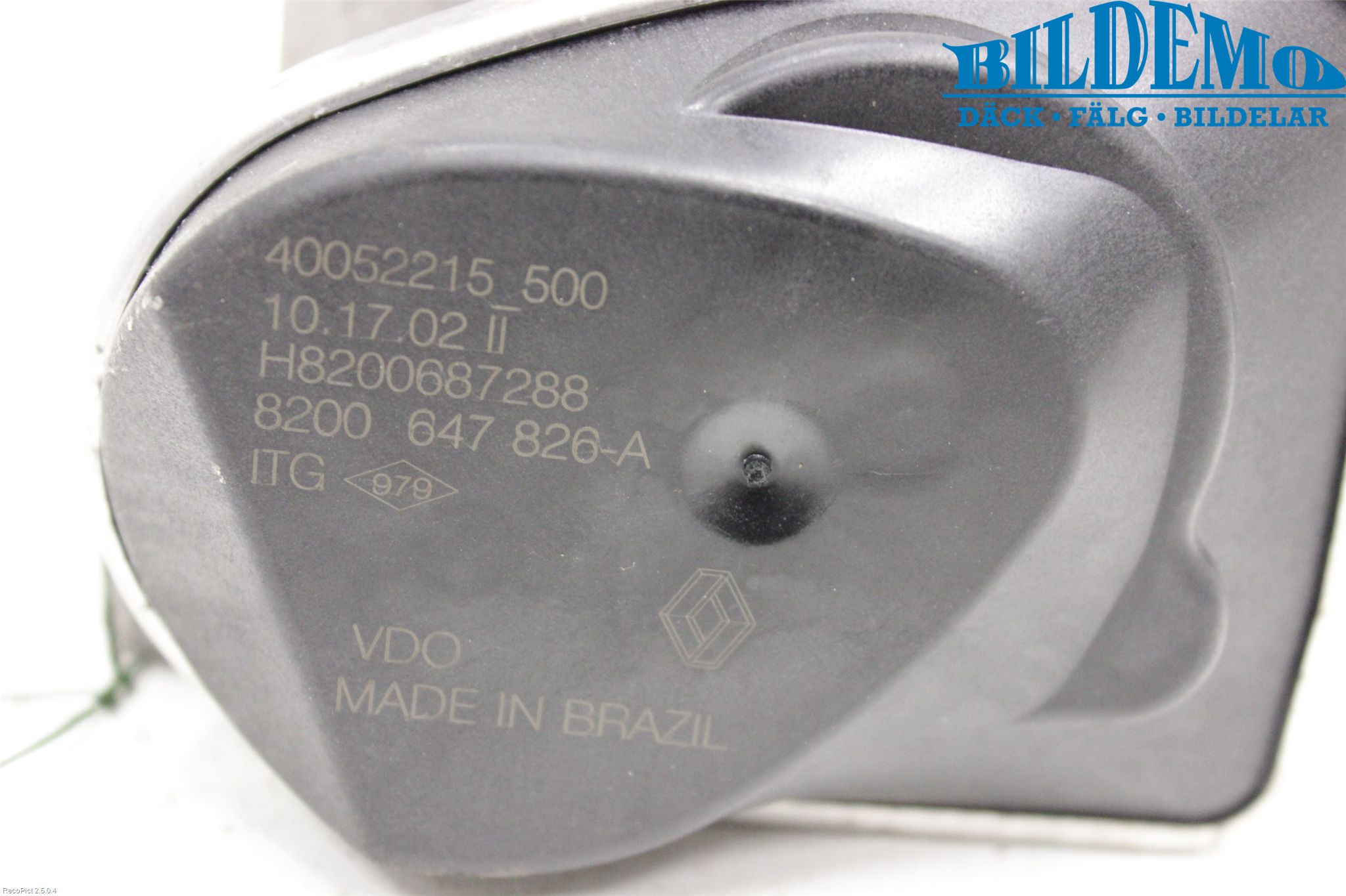 Dacia SANDERO 09-13 Injspjällhus