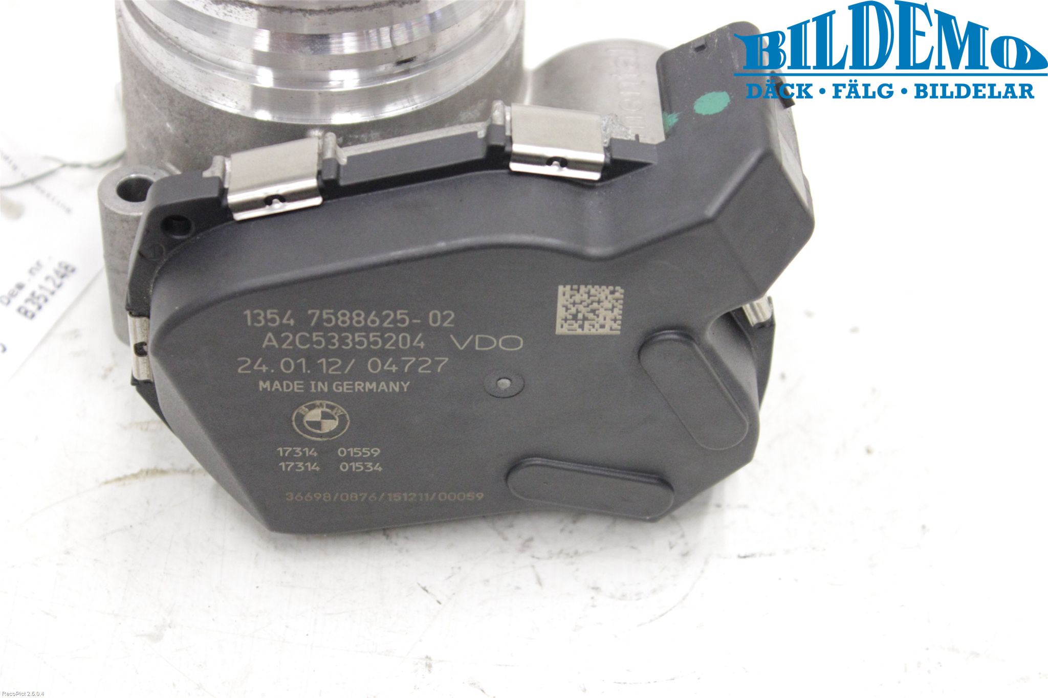 BMW 5 F10/F11/F18 09-17 Injspjällhus