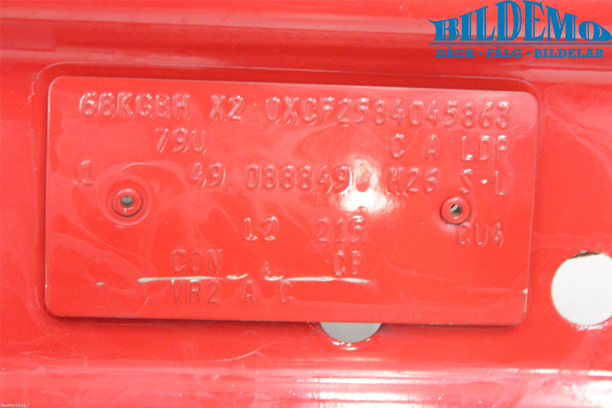 Opel COMBO 02-12 Frontplåt