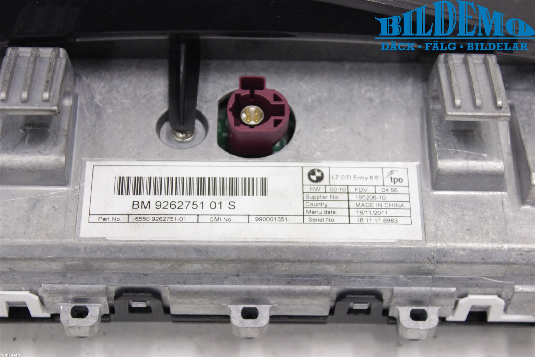 BMW 1 F20/F21 11-19 Färddator