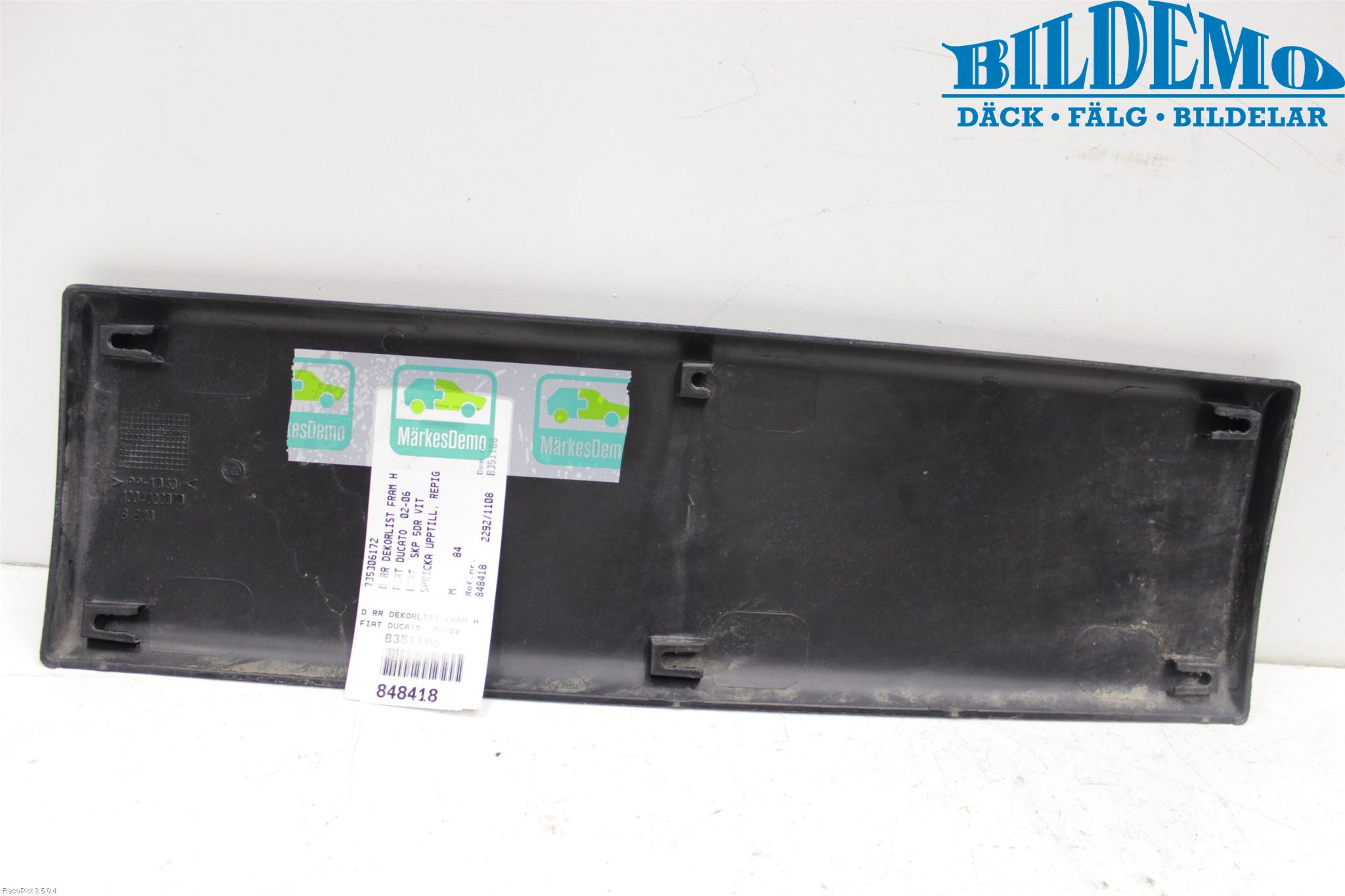 Fiat DUCATO 02-06 Dörr Dekorlist Fram Hö