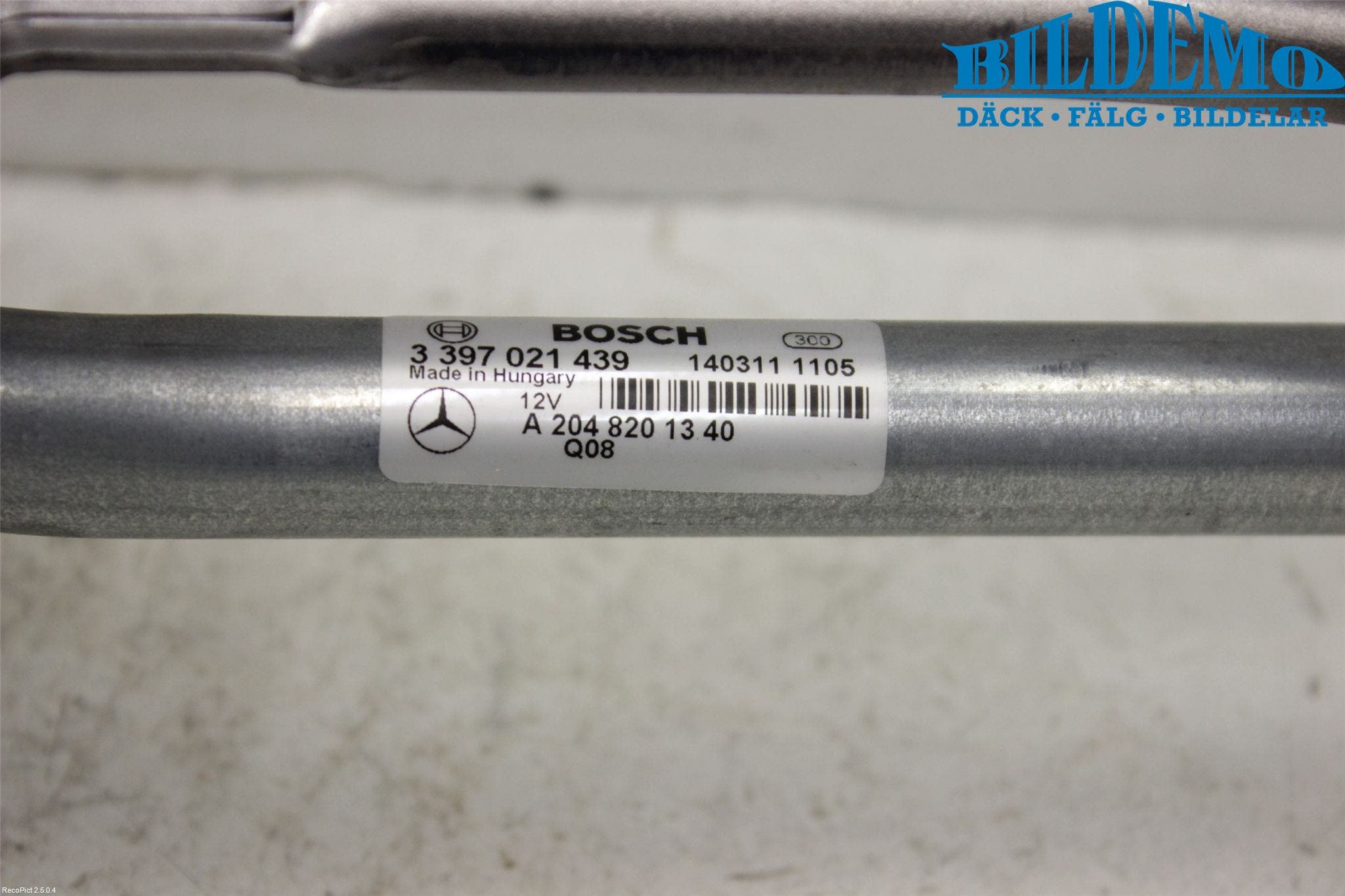 Mercedes-Benz MB GLK-KLASS (X204) 08-16 Torkarmekanism Vindruta