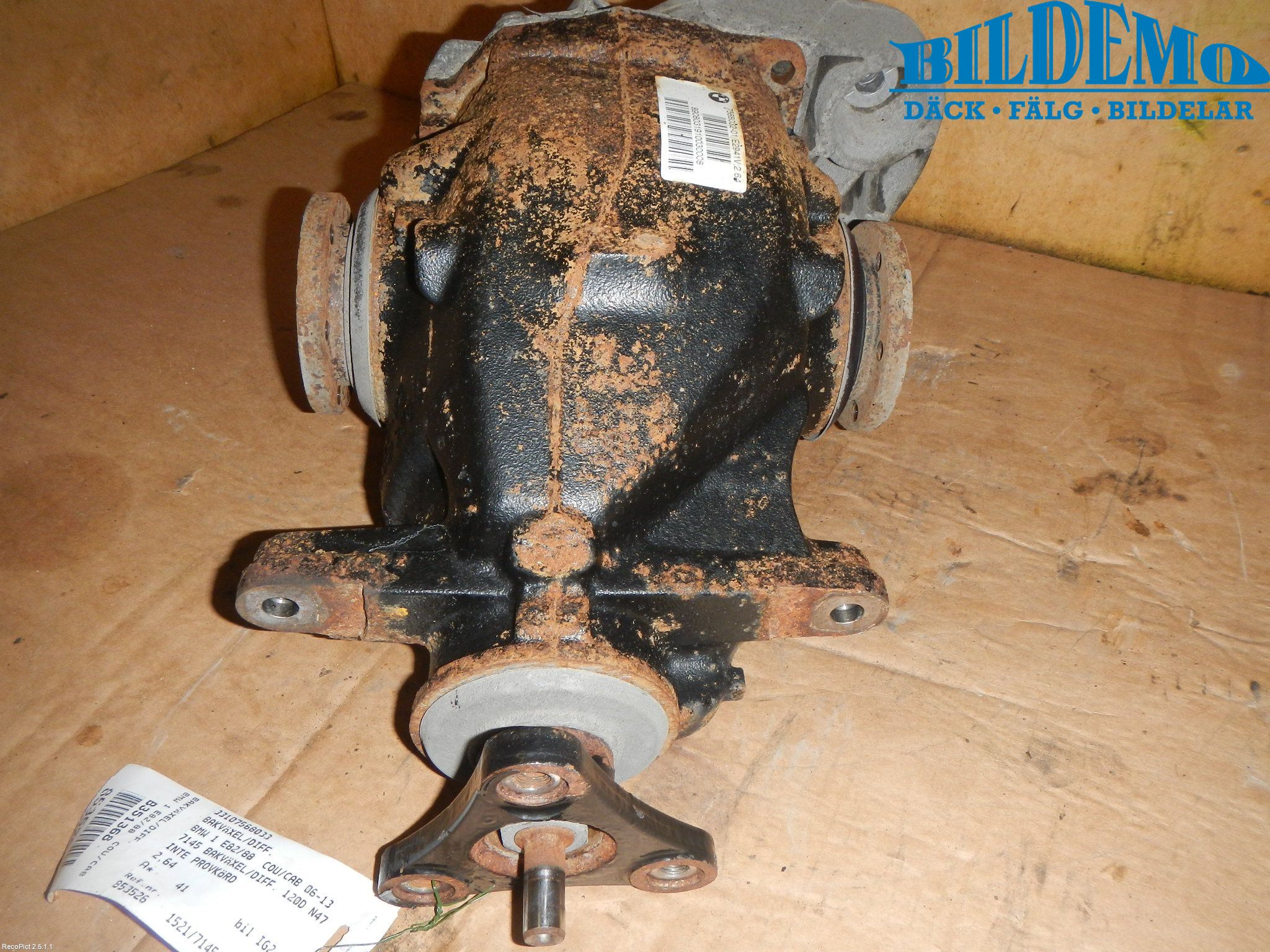 BMW 1 E82/88 Coupé/Cab 06-13 Bakväxel-Diff