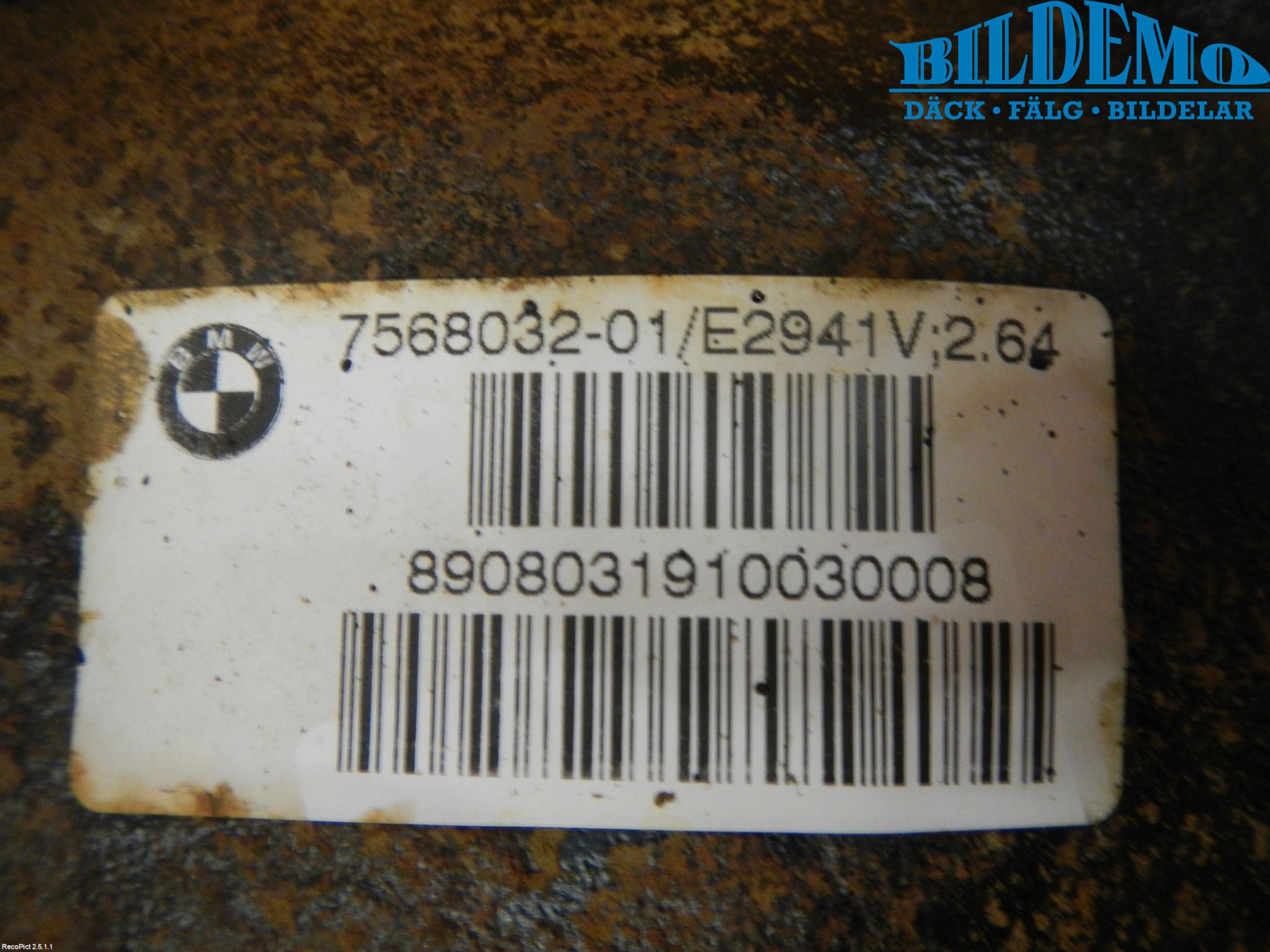 BMW 1 E82/88 Coupé/Cab 06-13 Bakväxel-Diff