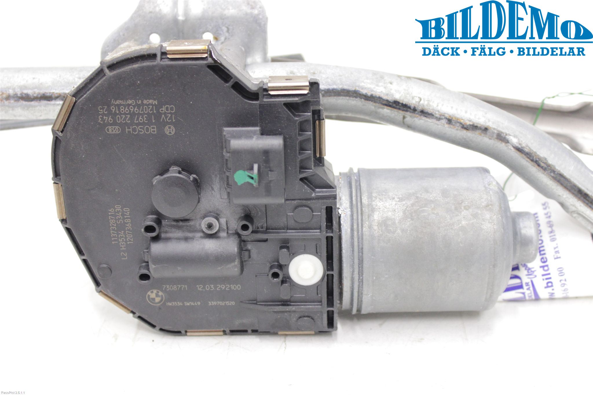 BMW 5 F10/F11/F18 09-17 Torkarmotor Vindruta